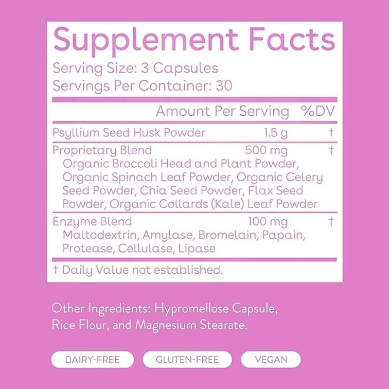 Foto 3 pulgar | Suplemento de Fibra Love Wellness Sparkle Psyllium 90 Cápsulas - Venta Internacional