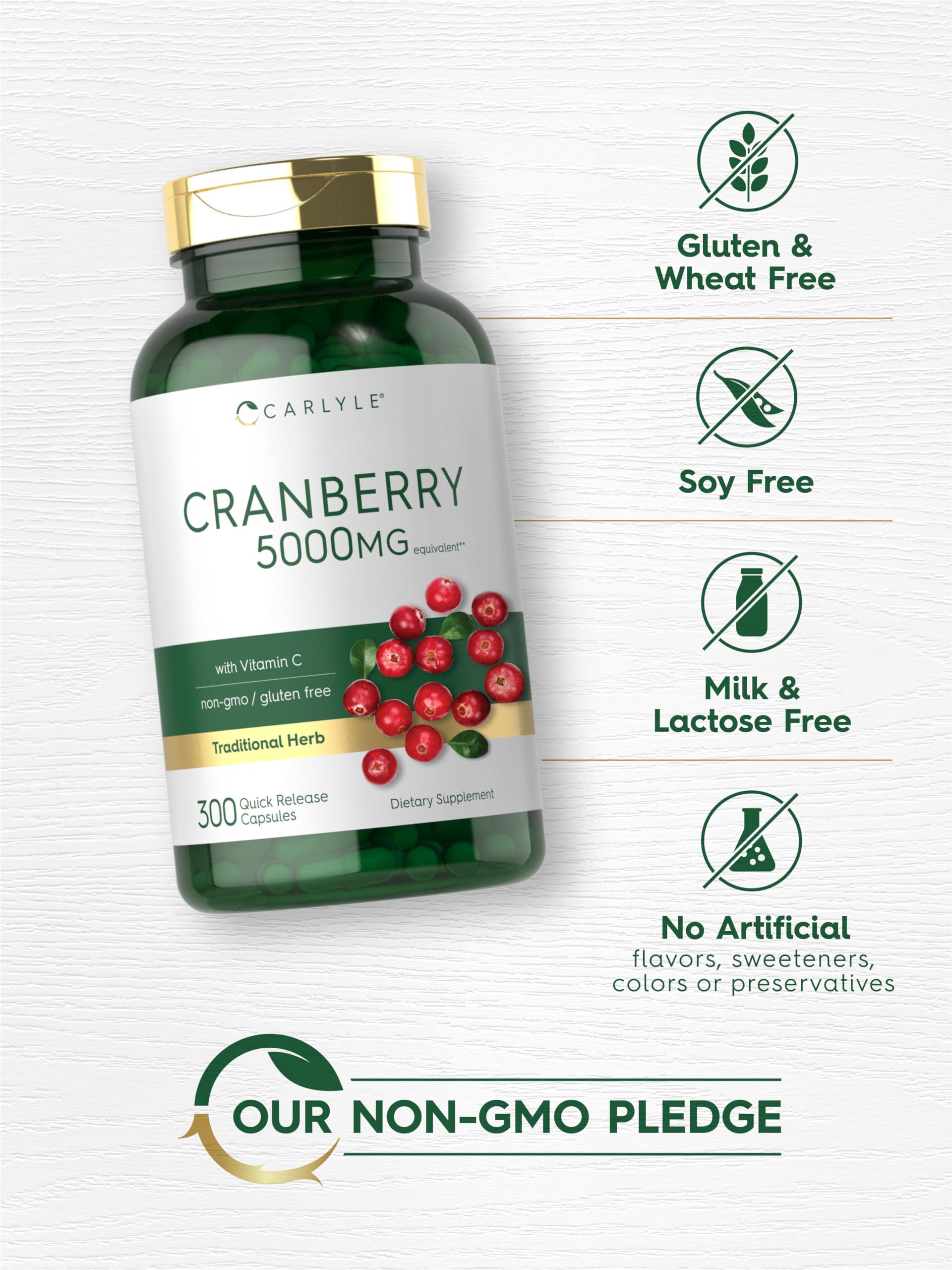 Foto 6 pulgar | Suplemento Carlyle Cranberry Pills 5000 Mg Con Vitamina C 300 Cápsulas - Venta Internacional