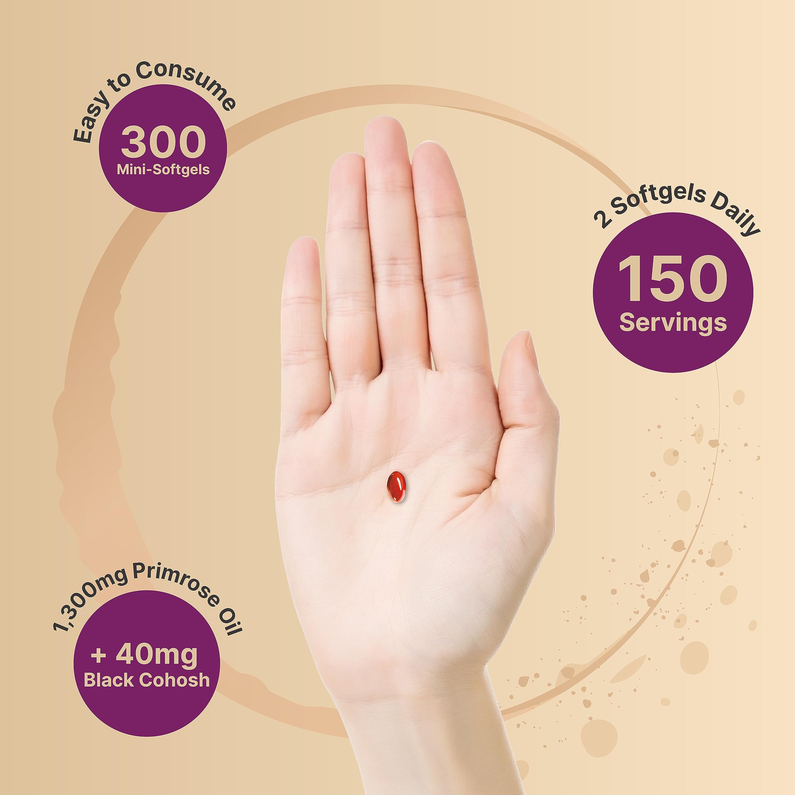 Foto 5 pulgar | Suplemento de Aceite de Onagra Naturebell 1300 mg 300 Cápsulas Blandas - Venta Internacional