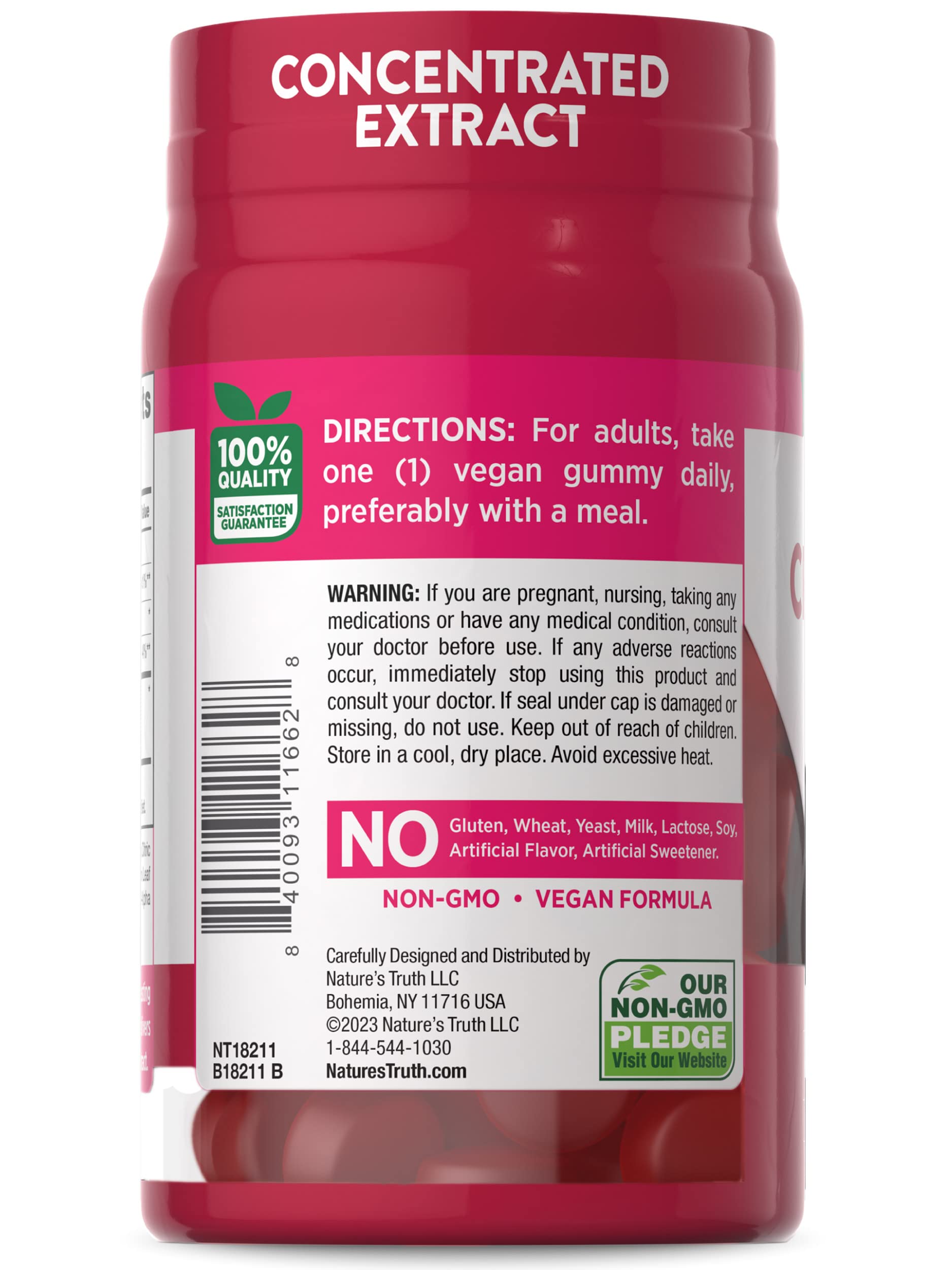 Foto 7 pulgar | Suplemento Nature's Truth, Gomitas de Arándanos 60 Gomitas Veganas - Venta Internacional