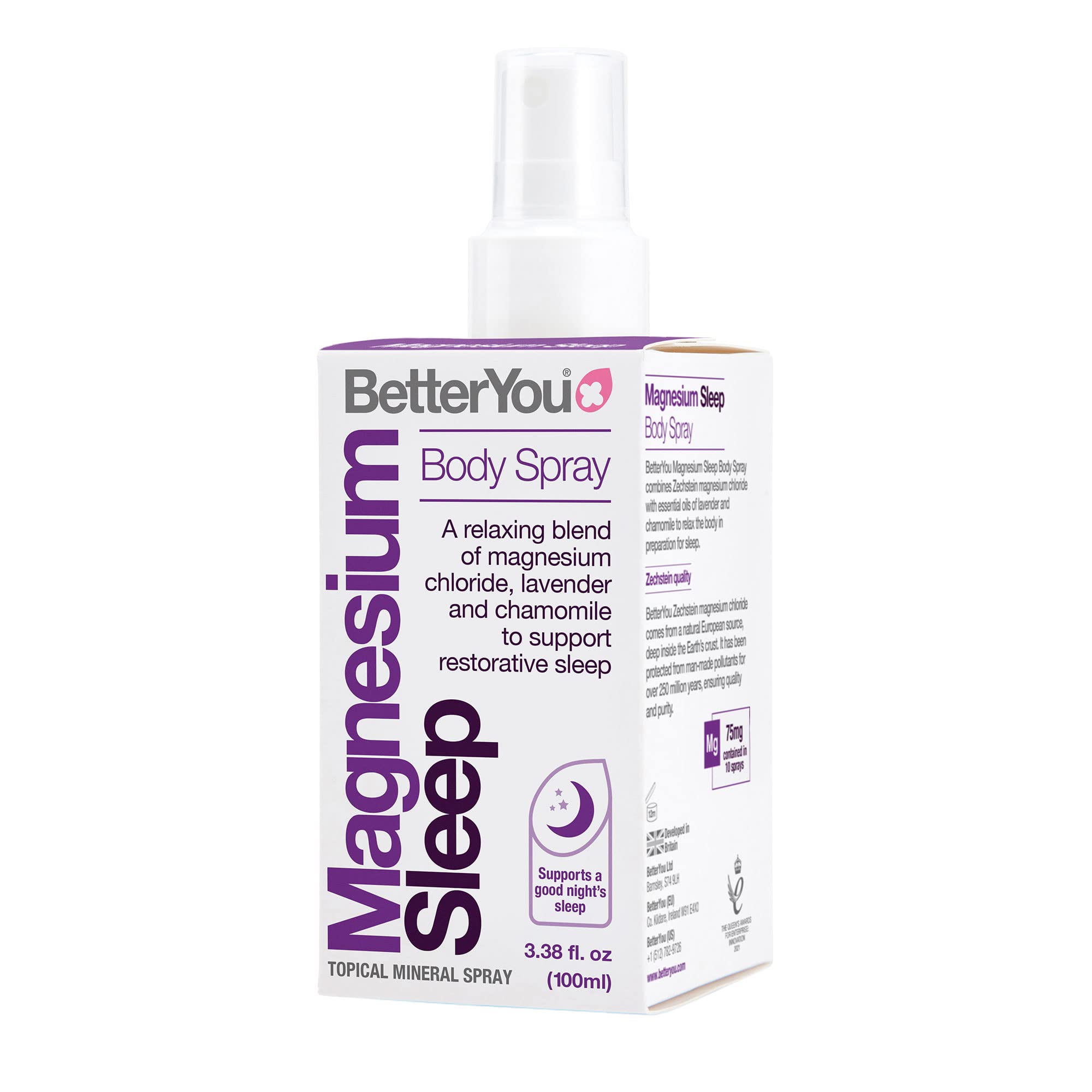 Foto 2 pulgar | Spray Corporal Betteryou Magnesium Muscle con Lavanda 100 Ml - Venta Internacional