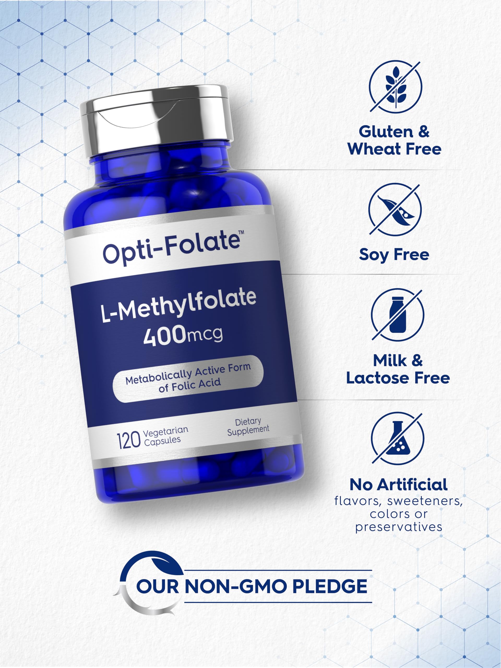 Foto 5 | Suplemento Carlyle L-metilfolato 400 Mcg 120 Cápsulas - Venta Internacional