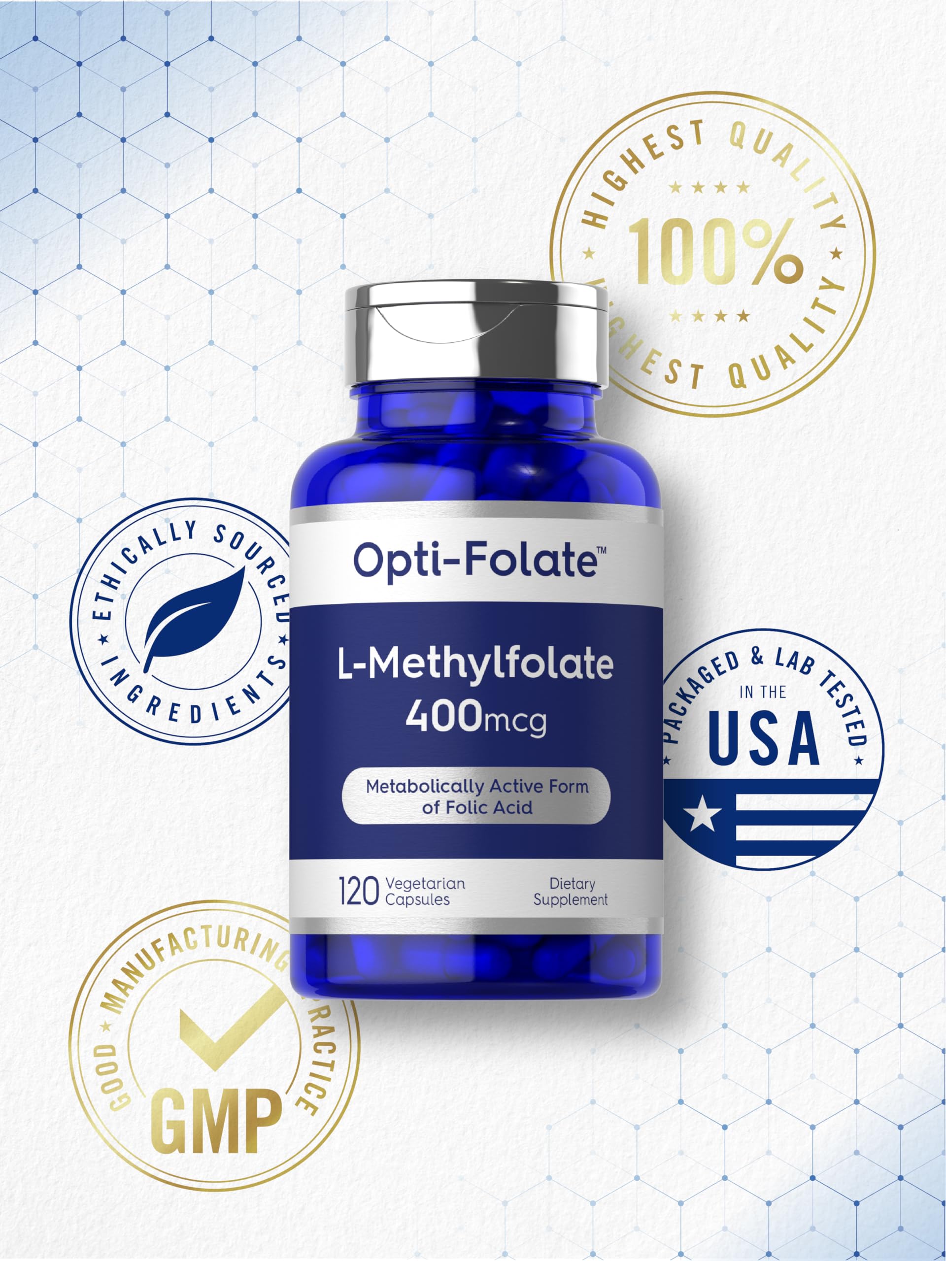 Foto 6 | Suplemento Carlyle L-metilfolato 400 Mcg 120 Cápsulas - Venta Internacional