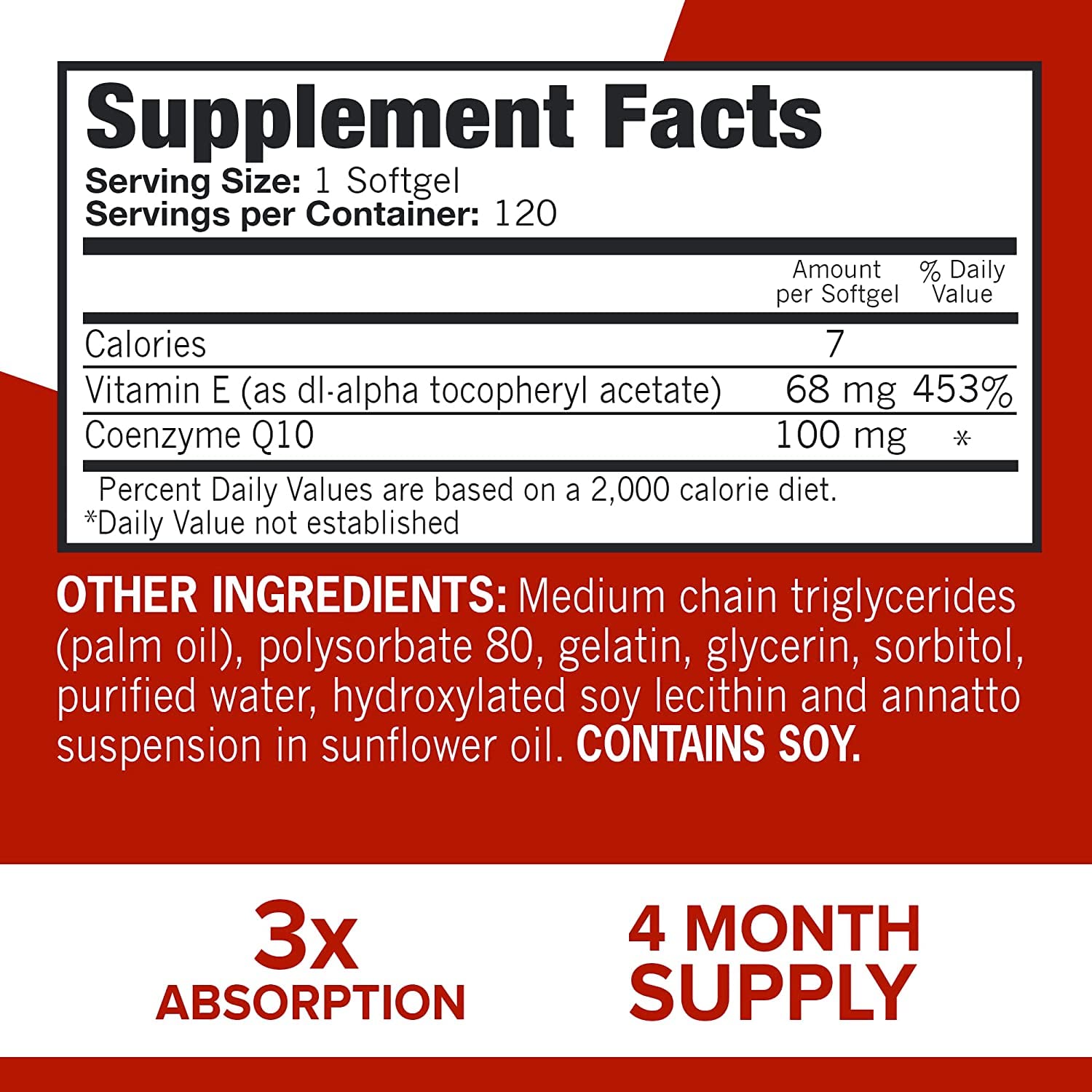 Foto 4 pulgar | Suplemento Qunol Coq10 100 mg Cápsulas Blandas Ultra 120 Unidades - Venta Internacional