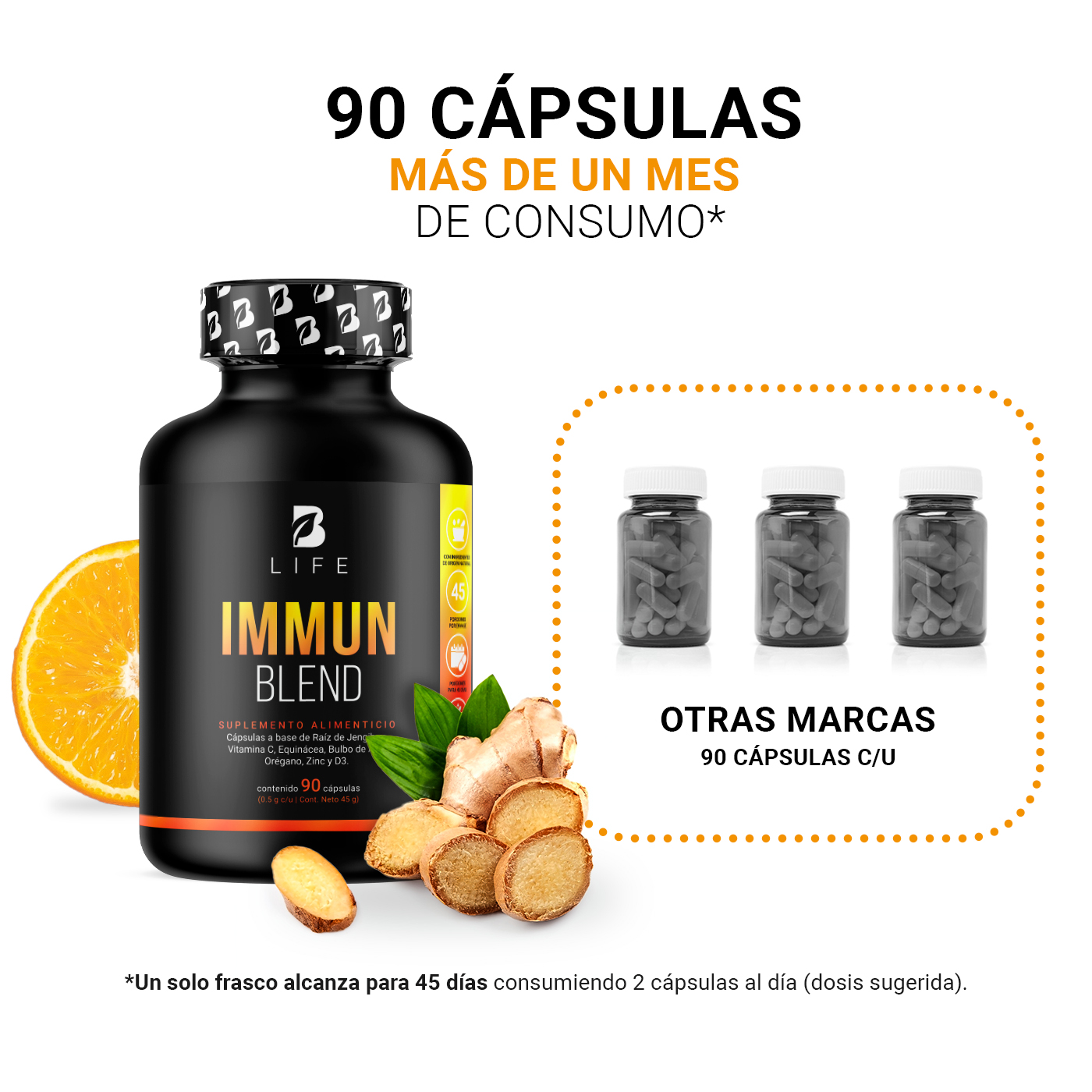 Foto 5 pulgar | Immun Blend B Life 90 Cápsulas