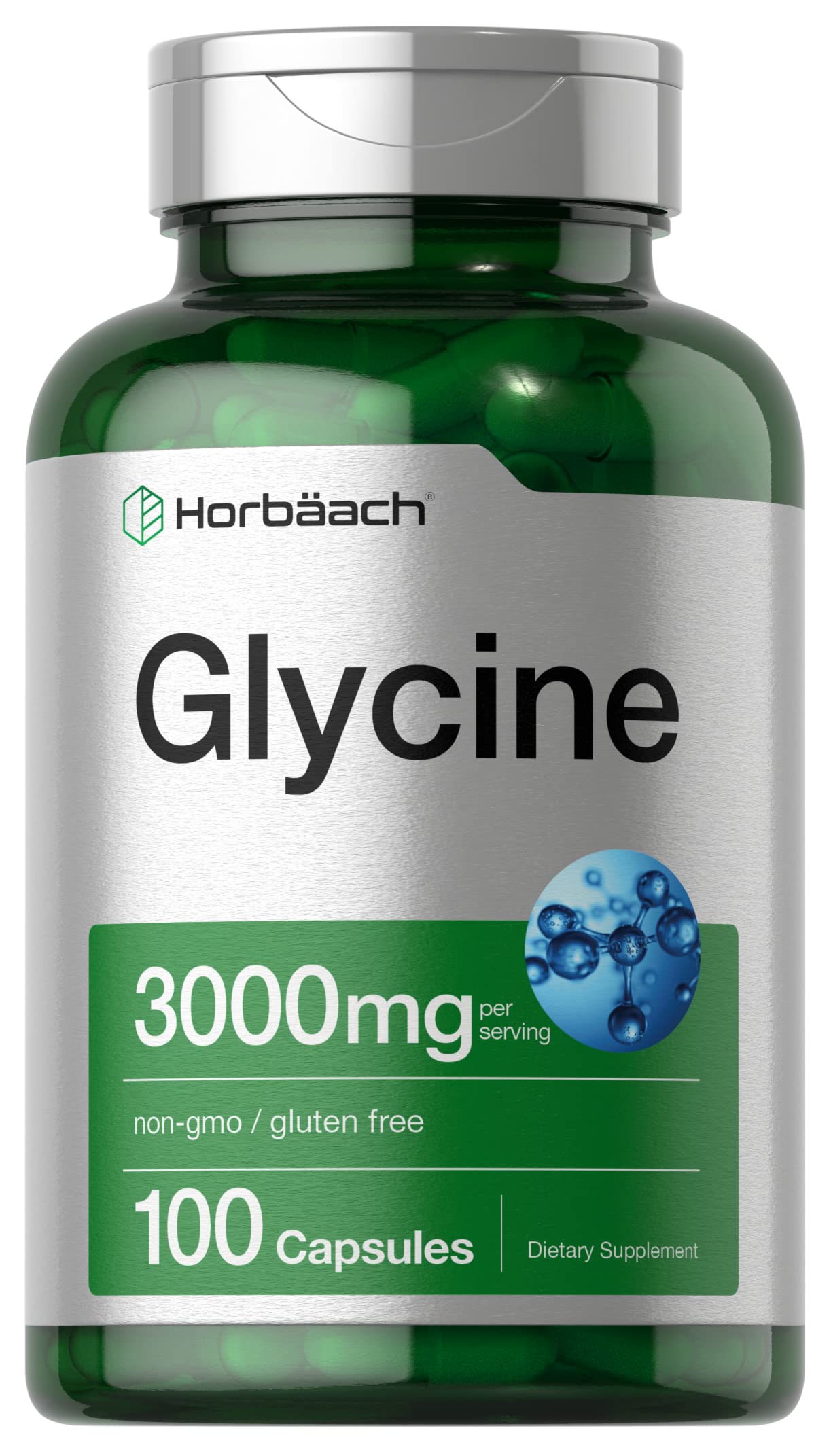 Foto 2 pulgar | Suplemento Horbäach Glycine 3000 Mg 100 Cápsulas Sin Ogm Sin Gluten - Venta Internacional