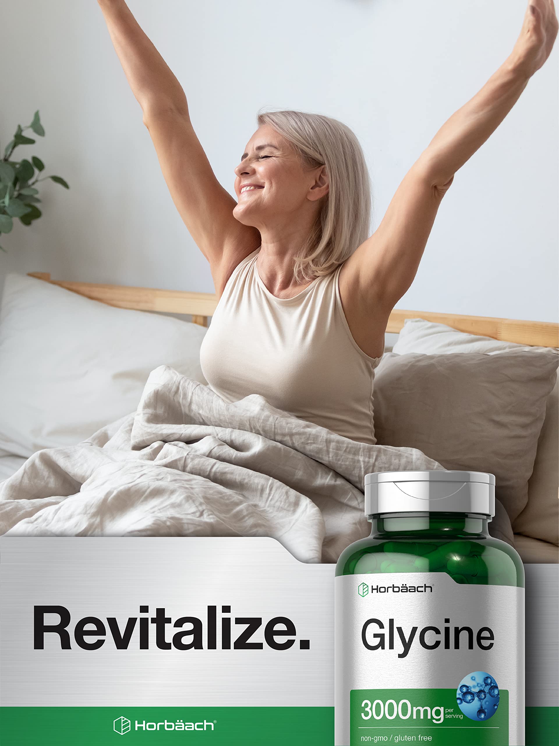 Foto 7 pulgar | Suplemento Horbäach Glycine 3000 Mg 100 Cápsulas Sin Ogm Sin Gluten - Venta Internacional