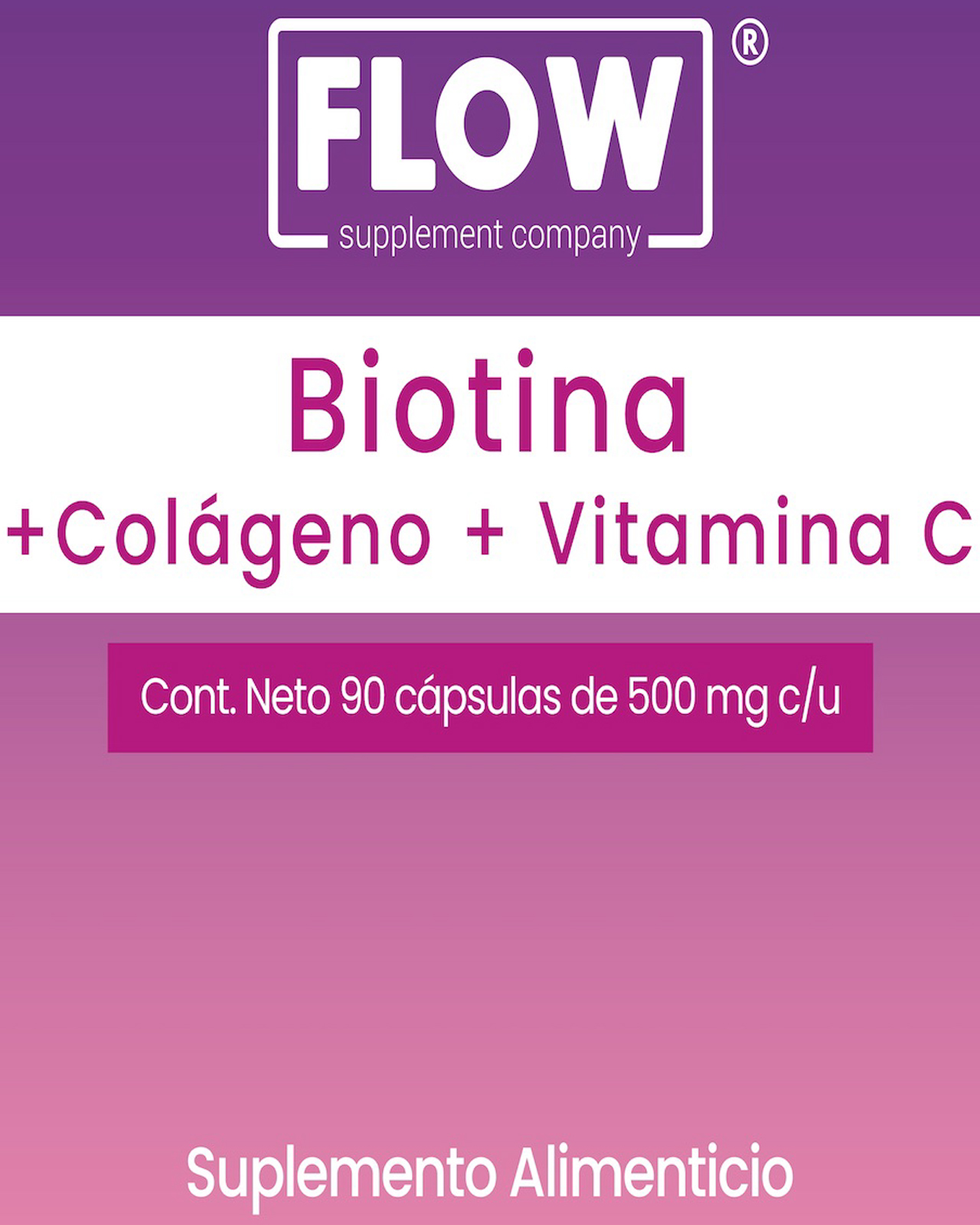 Foto 3 pulgar | Minerales Y Vitaminas Flow Supplements 3 Pack - Cápsulas Biotina, Colágeno Y Vitamina C