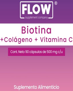 Foto 2 | Minerales Y Vitaminas Flow Supplements 3 Pack - Cápsulas Biotina, Colágeno Y Vitamina C