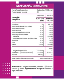 Foto 4 | Minerales Y Vitaminas Flow Supplements 3 Pack - Cápsulas Biotina, Colágeno Y Vitamina C