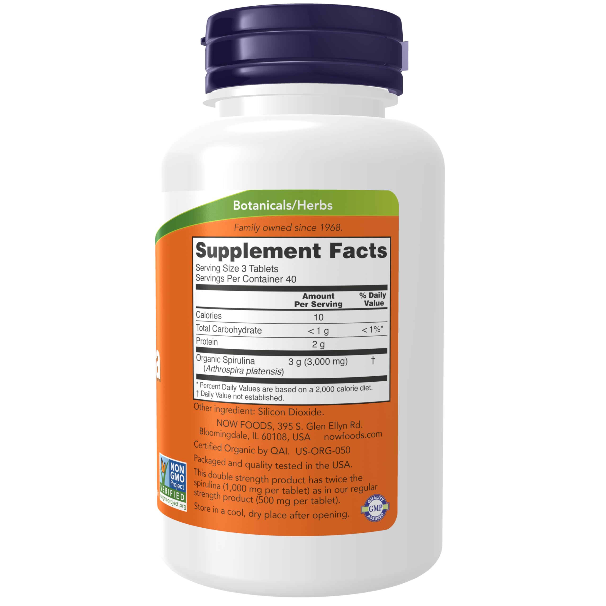 Foto 3 pulgar | Suplemento Now Spirulina 1000 Mg Orgánica 120 Tabletas - Venta Internacional