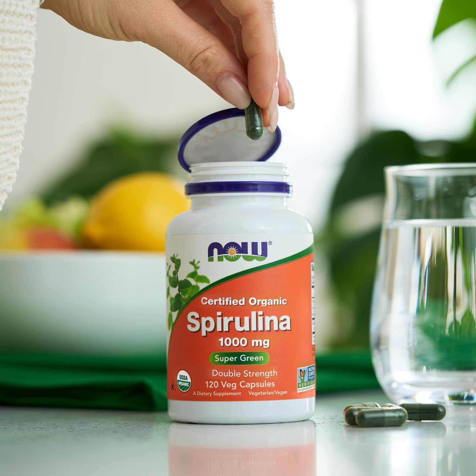 Foto 6 pulgar | Suplemento Now Spirulina 1000 Mg Orgánica 120 Tabletas - Venta Internacional