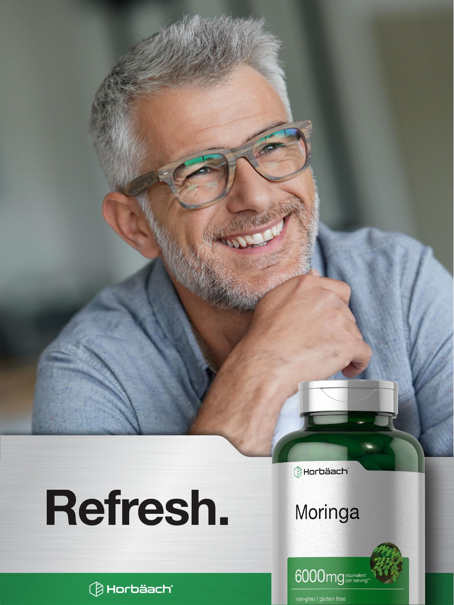 Foto 7 pulgar | Suplemento Horbäach Moringa Oleifera 6000 mg 300 Cápsulas - Venta Internacional