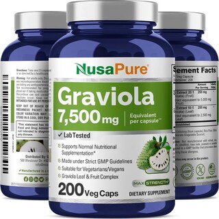 Foto 3 | Suplemento Nusapure Graviola Equivalente a 7.500 mg 200 Cápsulas Vegetarianas - Venta Internacional