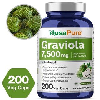 Foto 5 | Suplemento Nusapure Graviola Equivalente a 7.500 mg 200 Cápsulas Vegetarianas - Venta Internacional