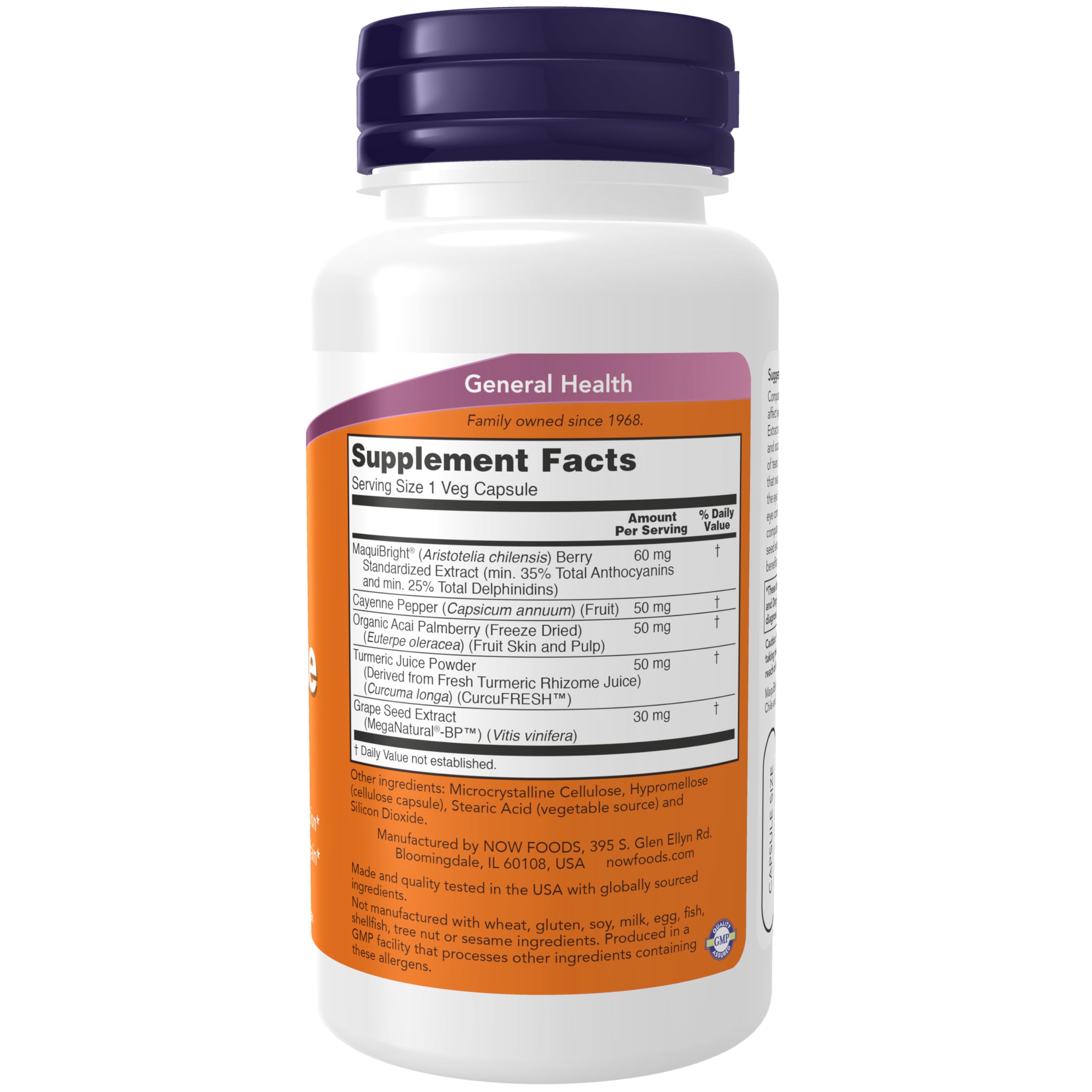 Foto 2 | Suplemento Hidratante para Ojos Supplement Now Con Maquitbright 60 Cápsulas Vegetales - Venta Internacional