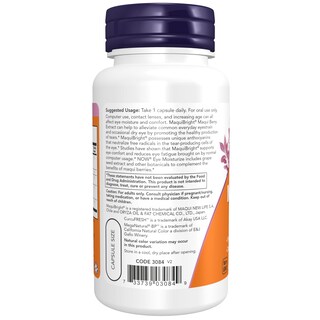 Foto 3 | Suplemento Hidratante para Ojos Supplement Now Con Maquitbright 60 Cápsulas Vegetales - Venta Internacional