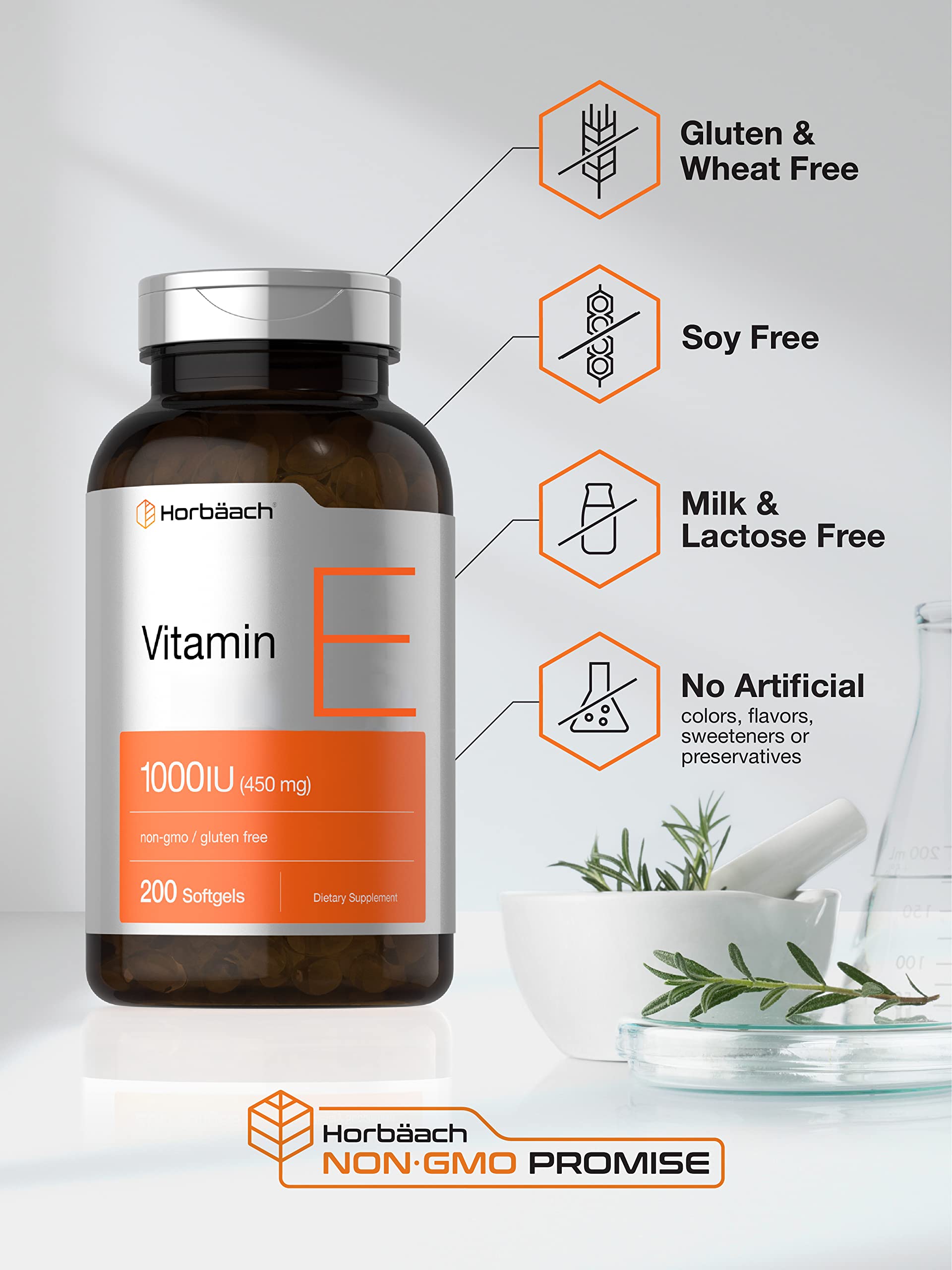 Foto 5 pulgar | Suplemento Horbäach de Vitamina E 1000 Ui Cápsula Blanda 200 Unidades - Venta Internacional