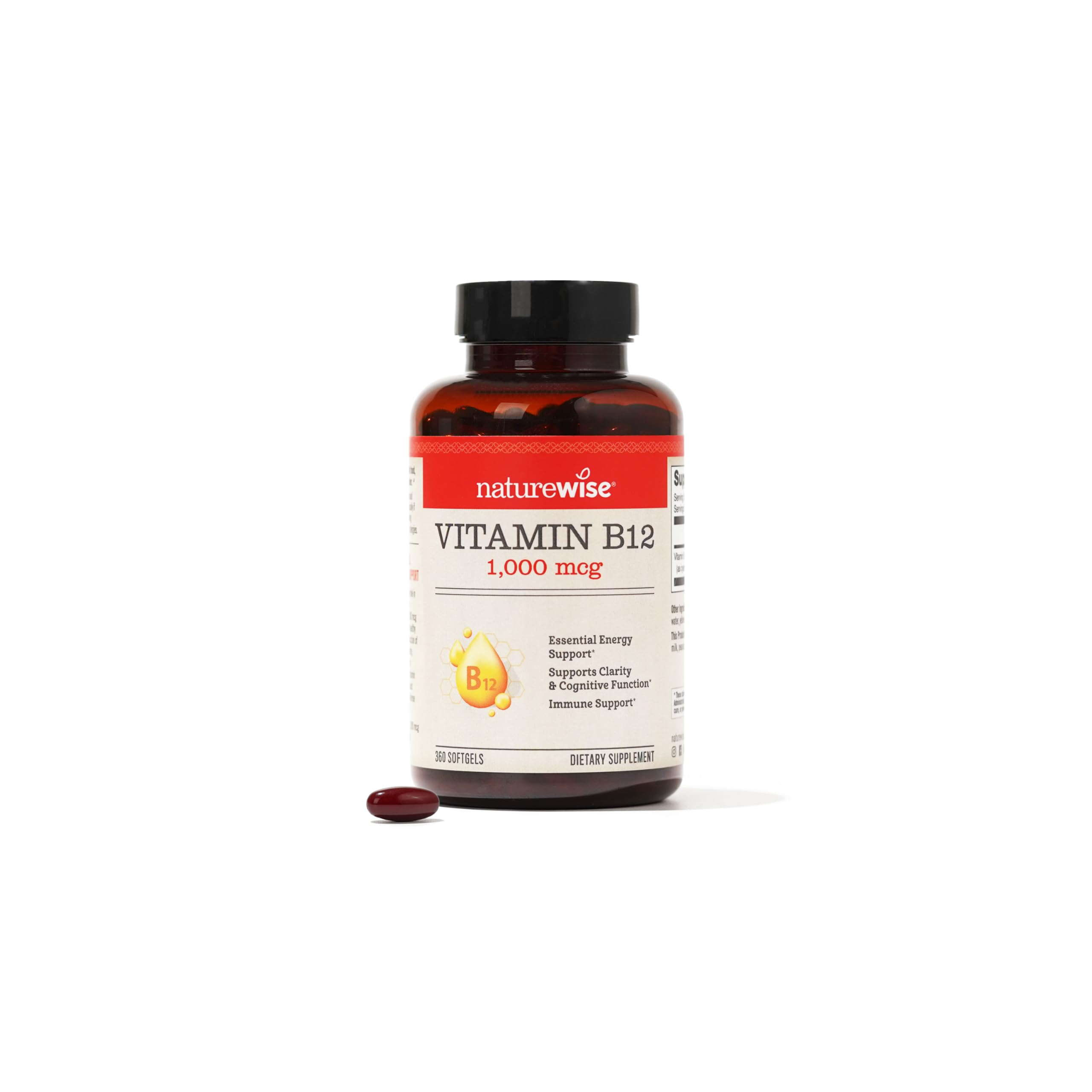 Foto 2 pulgar | Suplemento de Vitamina B12 Naturewise 1000 MCG 360 Cápsulas Blandas - Venta Internacional