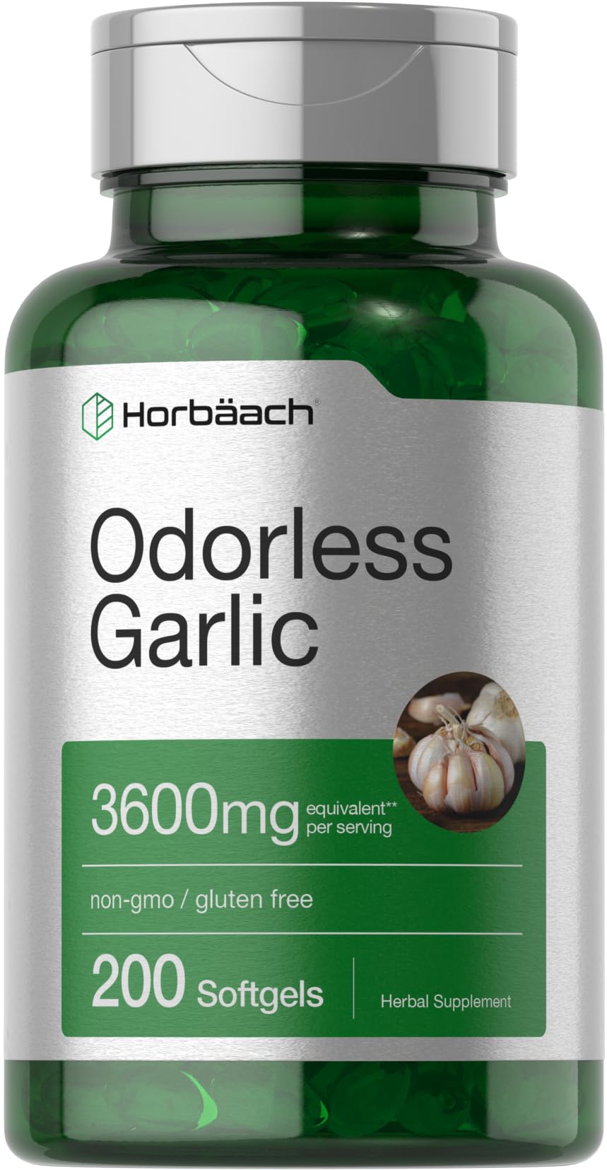 Foto 2 pulgar | Cápsulas Blandas de Ajo Sin Olor Supplement Horbäach 200 Unidades - Venta Internacional