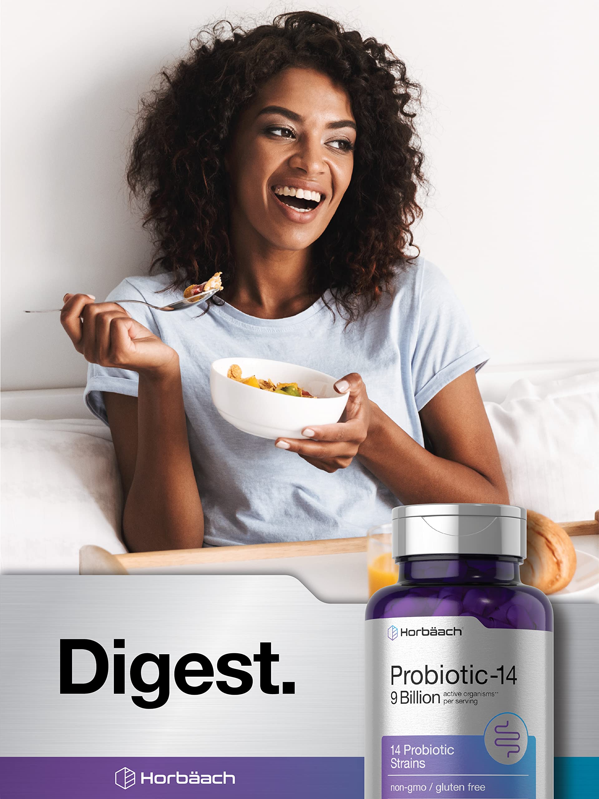 Foto 7 pulgar | Probioticos Horbäach Probiotic-14 90 Cápsulas - Venta Internacional