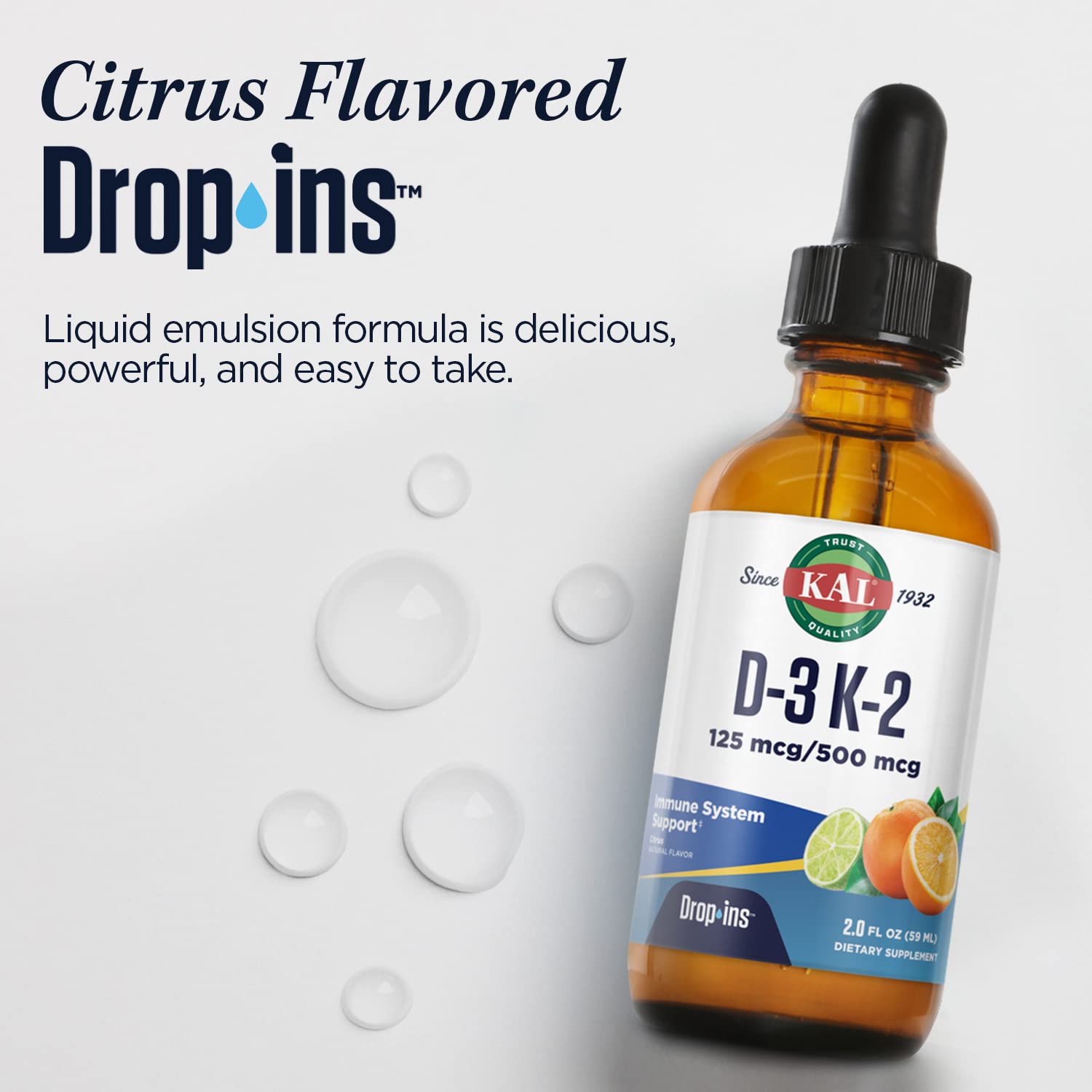 Foto 5 | Suplemento Kal D3 K2 Gotas 125 mcg/500 mcg Líquido 60 Dosis - Venta Internacional