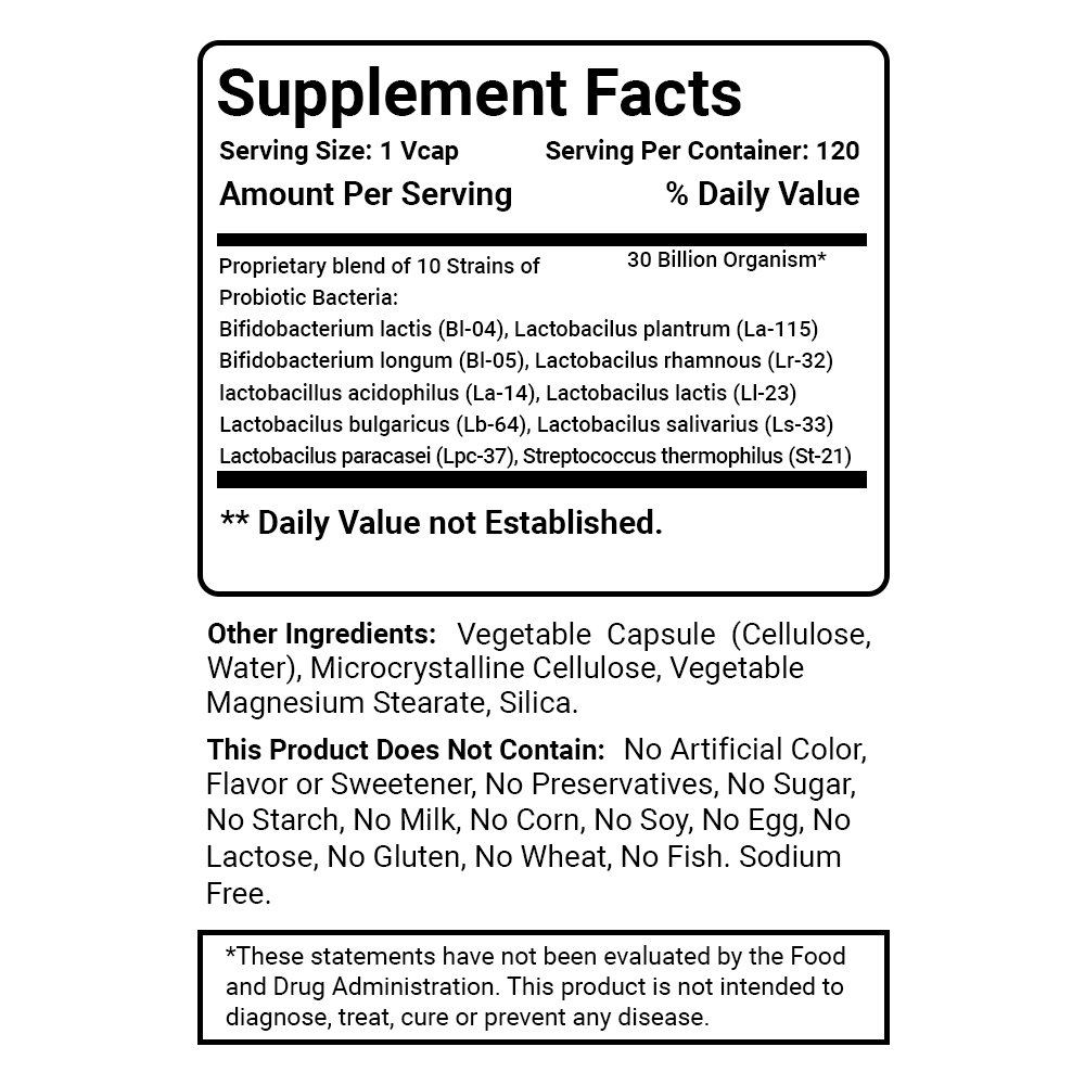 Foto 3 pulgar | Suplemento Best Naturals Probiotic 120 Cápsulas-Venta Internacional