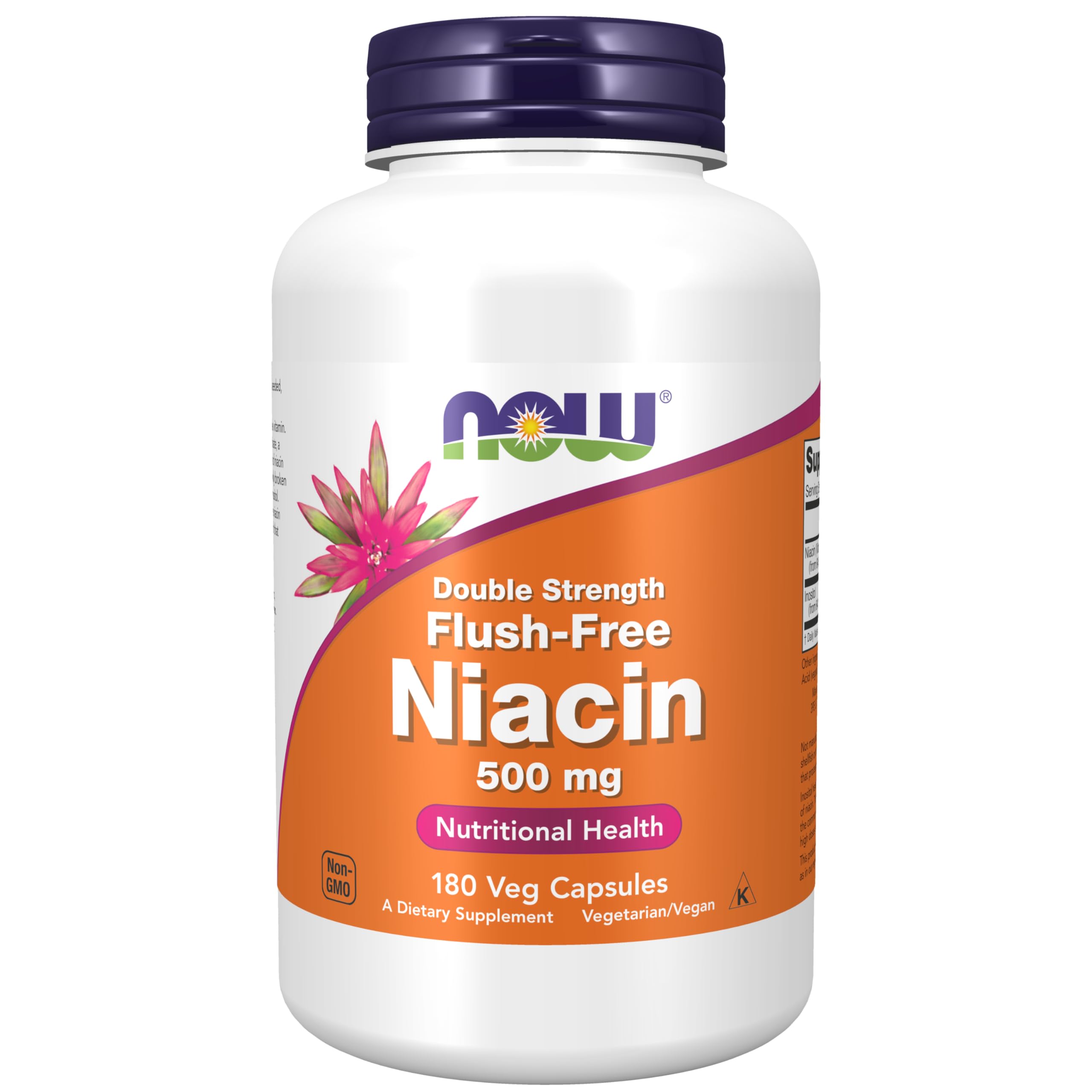 Suplemento Now Niacina Vitamina B-3 500 mg de Doble Concentración - Venta Internacional