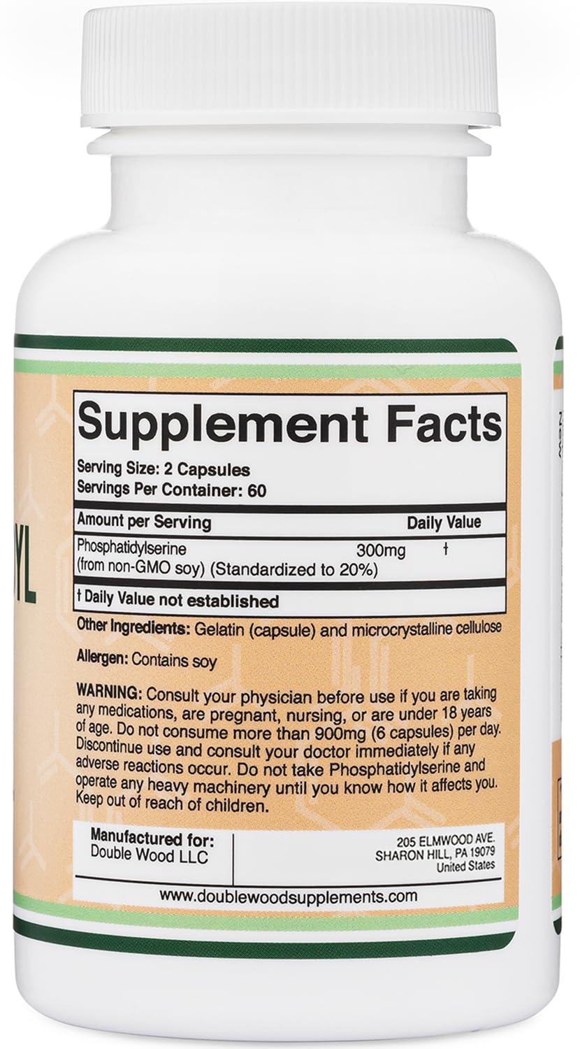 Foto 3 pulgar | Suplemento de Fosfatidilserina Double Wood 300 mg 120 Cápsulas - Venta Internacional