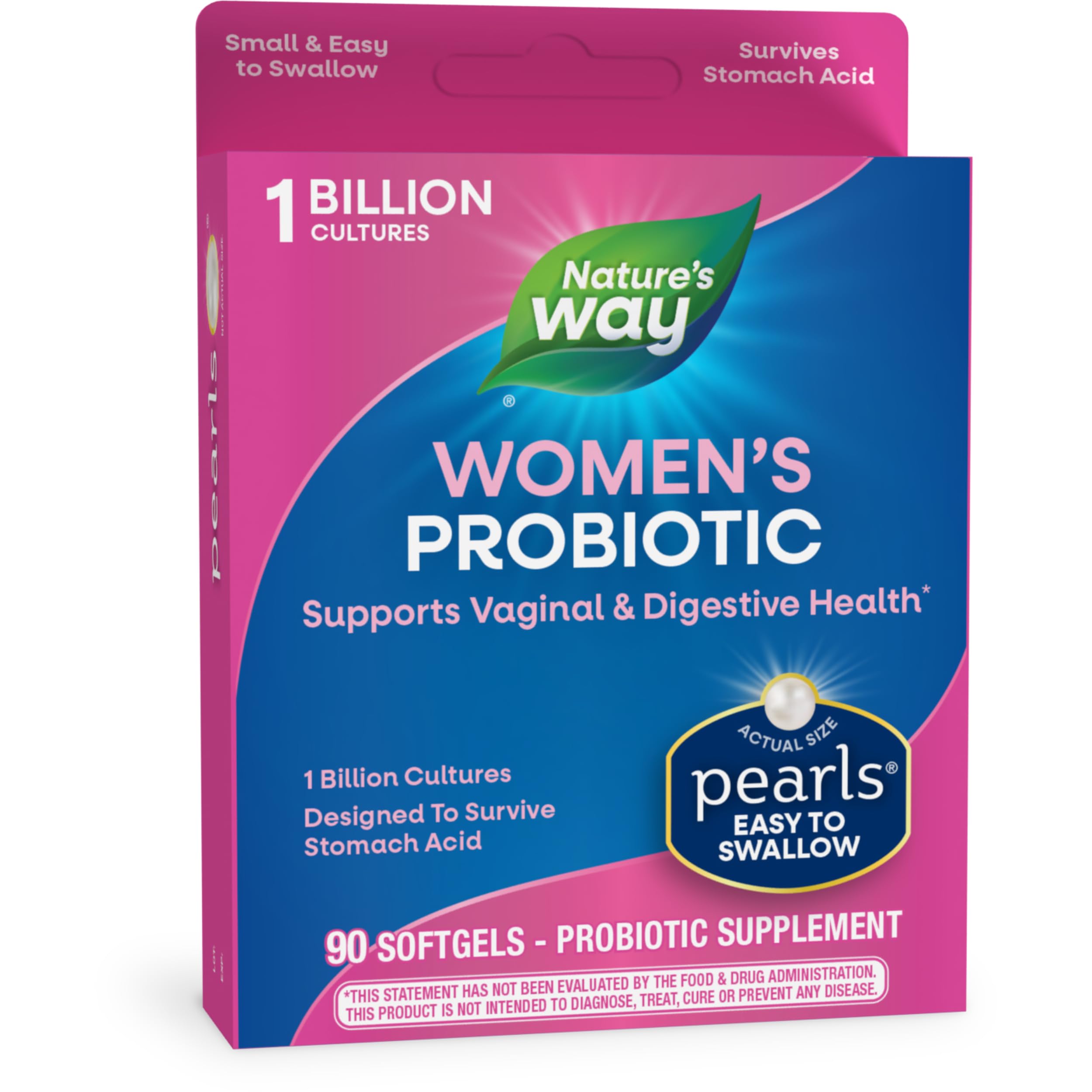 Probiótico Pearls Nature's Way para Mujer 1000 Millones de 90 Cápsulas Blandas - Venta Internacional