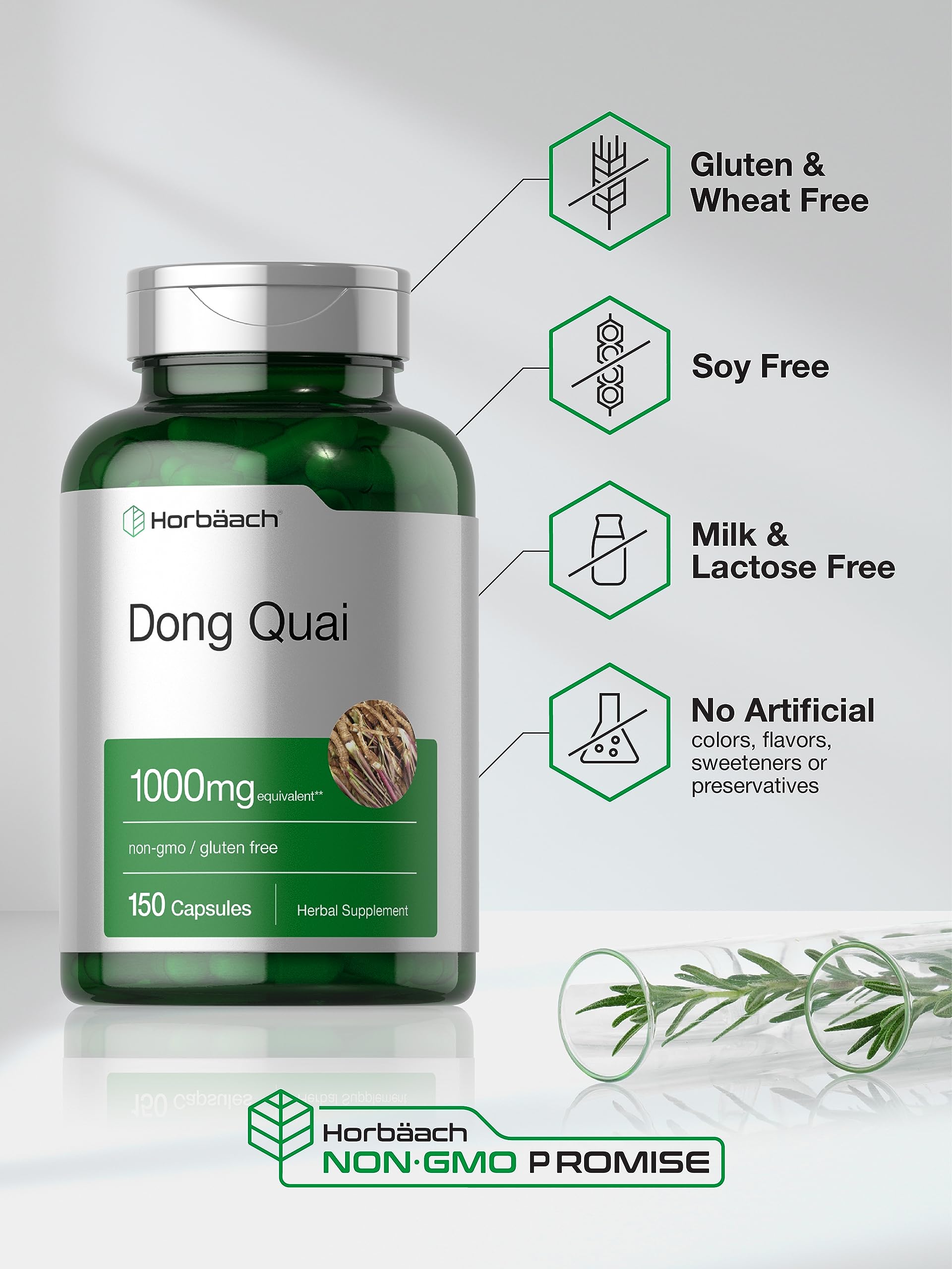 Foto 6 pulgar | Suplemento Horbaach Dong Quai Cápsulas de 1000 mg 150 Unidades - Venta Internacional