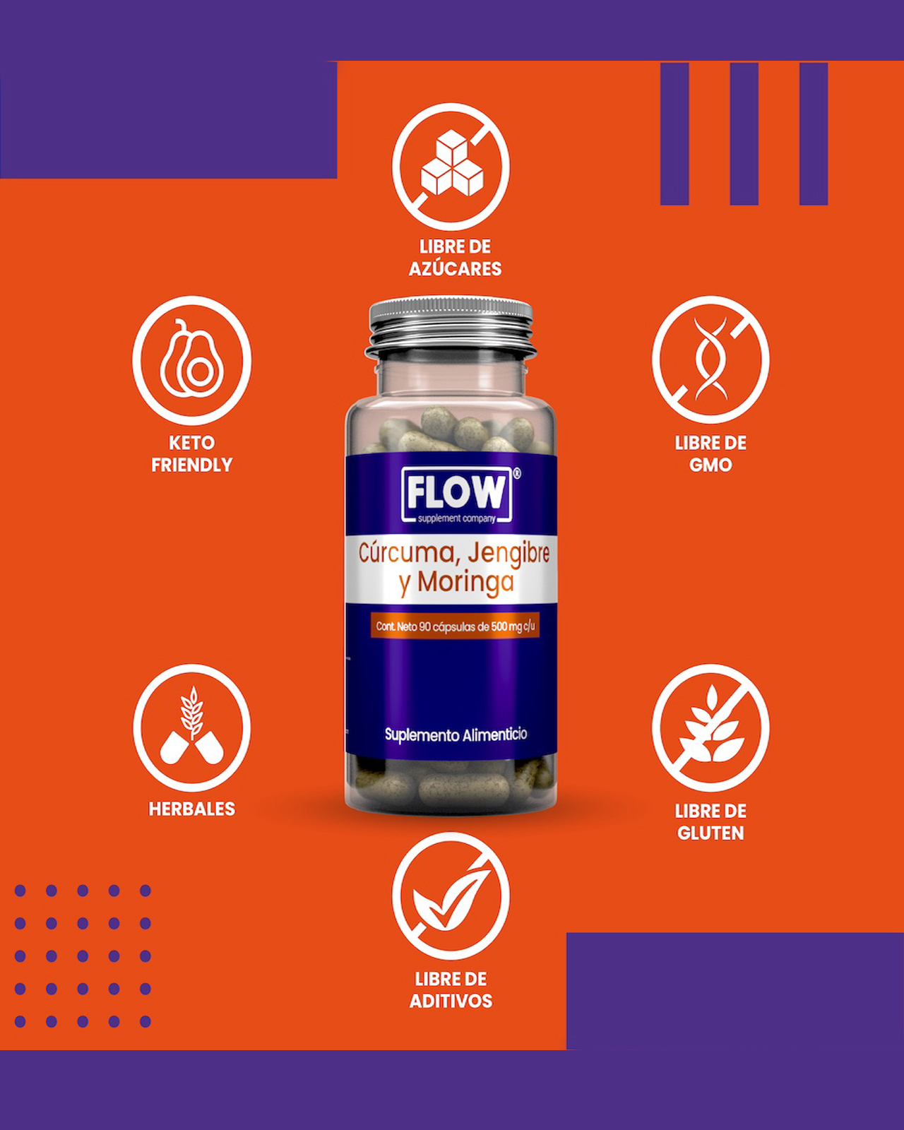 Foto 5 | Suplementos Flow Supplements de Vitaminas y Minerales 3 Piezas