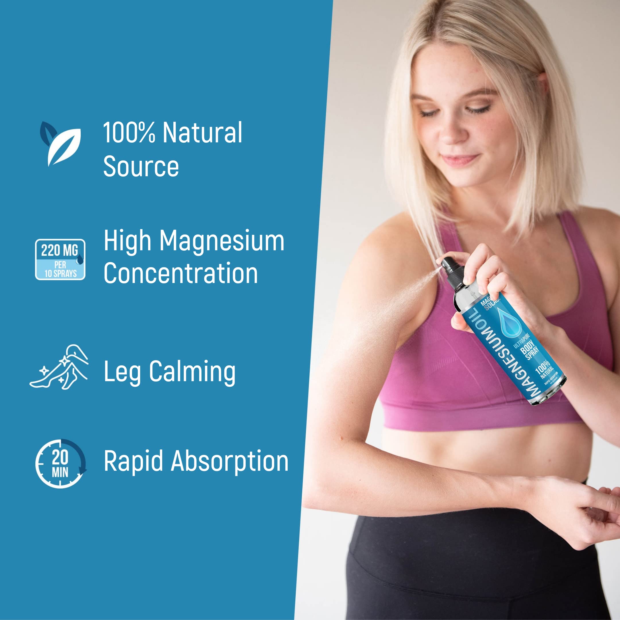 Foto 6 pulgar | Spray de Aceite de Magnesio Magnum Solace 220 mg - Venta Internacional