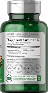 Foto 2 | Suplemento Horbaach Cápsulas de Ashwagandha 1380 mg 180 Unidades - Venta Internacional