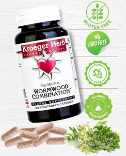 Foto 2 | Suplemento Kroeger Herb & Wormwood Combination 100 Cápsulas - Venta Internacional
