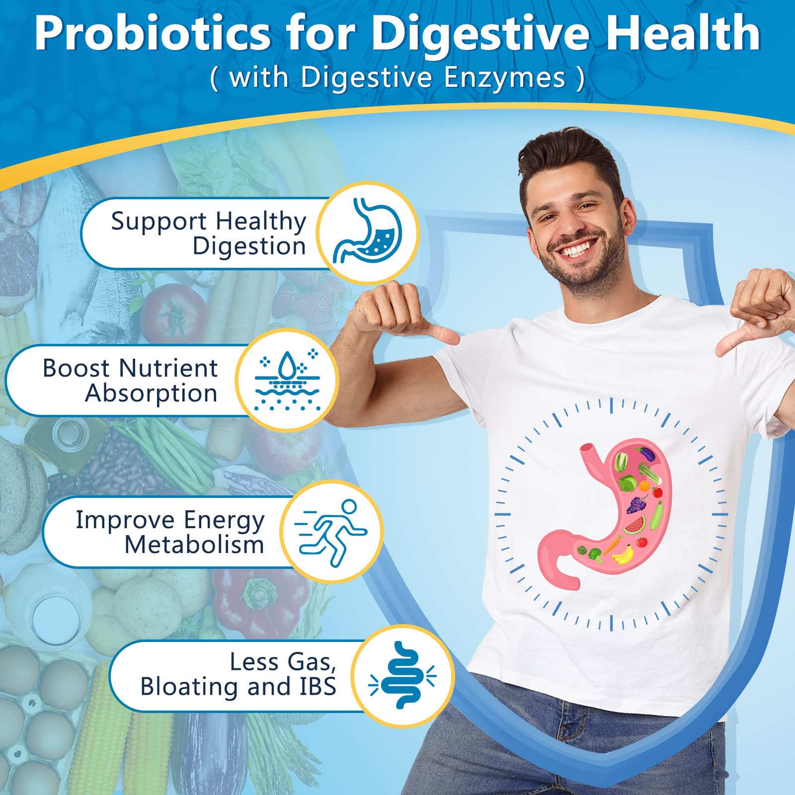 Foto 3 pulgar | Probióticos Nature Target Digestive Health 100 B Cfus 90 Cápsulas - Venta Internacional