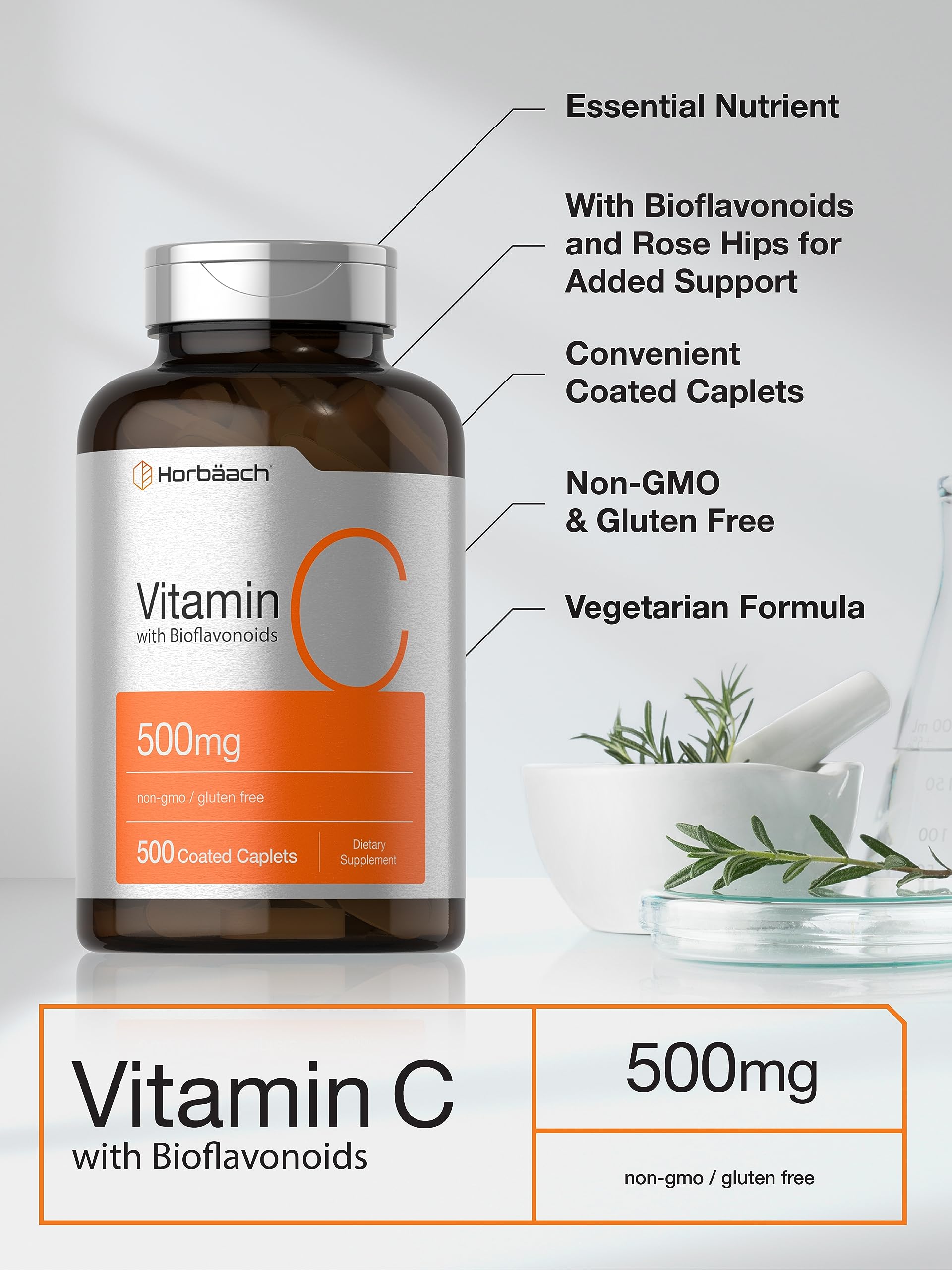 Foto 4 pulgar | Suplemento Horbäach Vitamina C Con Bioflavonoides  500 mg- Venta Internacional
