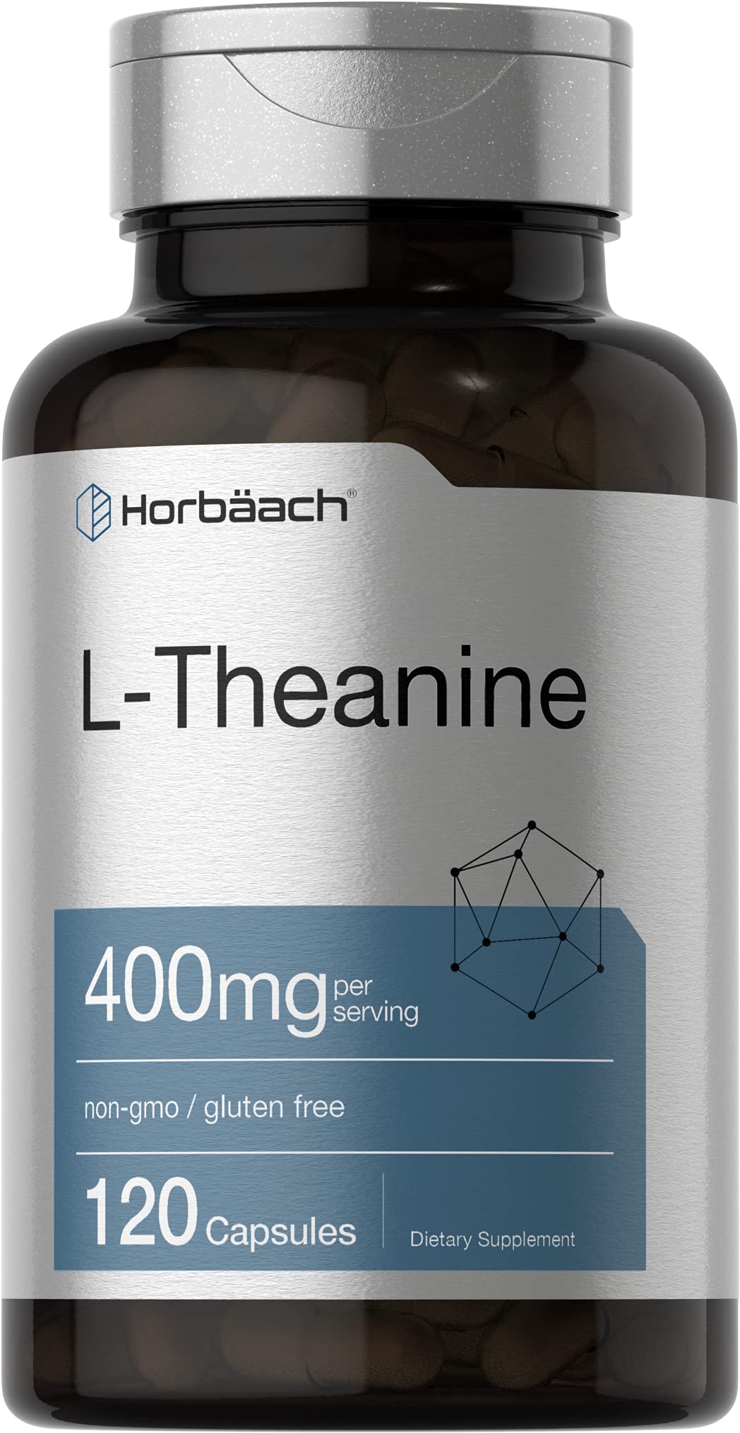 Foto 2 pulgar | Suplemento Horbäach L-theanina 400 mg 120 Cápsulas - Venta Internacional