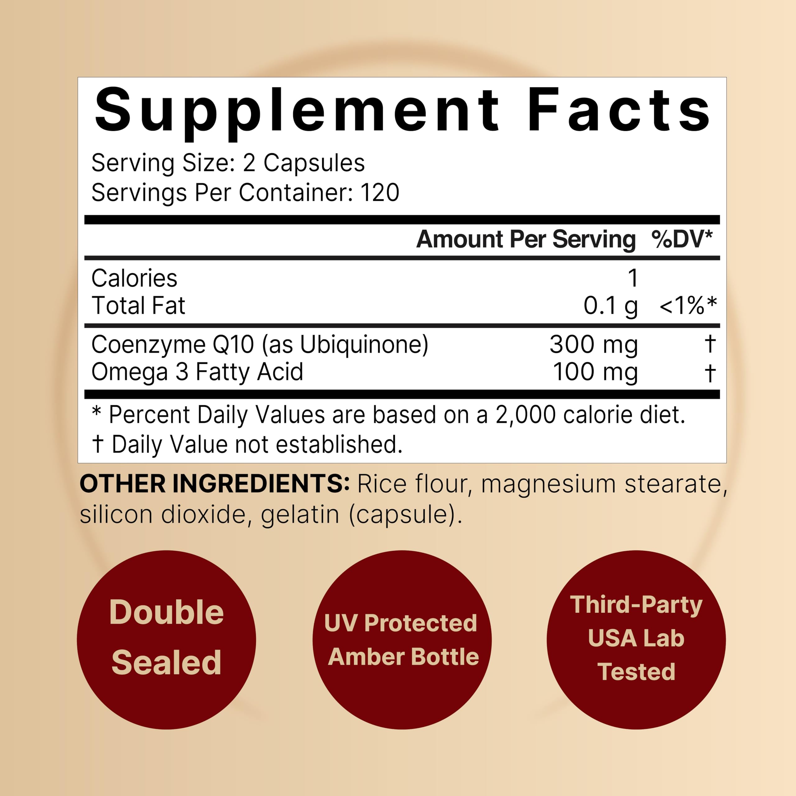 Foto 3 pulgar | Suplemento Naturebell Coq10 Ubiquinona 300 mg con Omega-3 - Venta Internacional