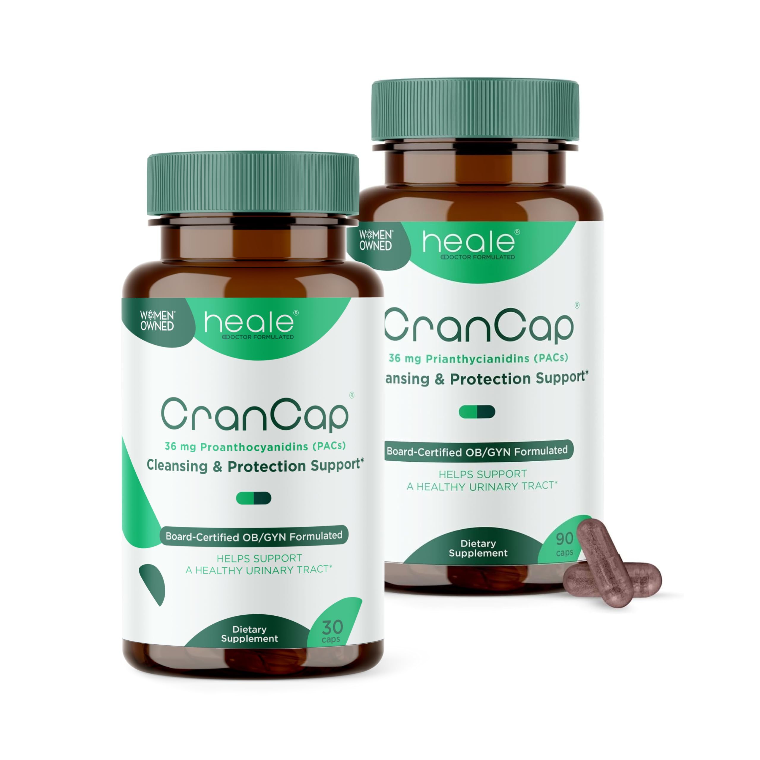 Foto 2 pulgar | Píldoras de Arándano Supplement Heale Crancap para el Tracto Urinario 120 Cápsulas - Venta Internacional