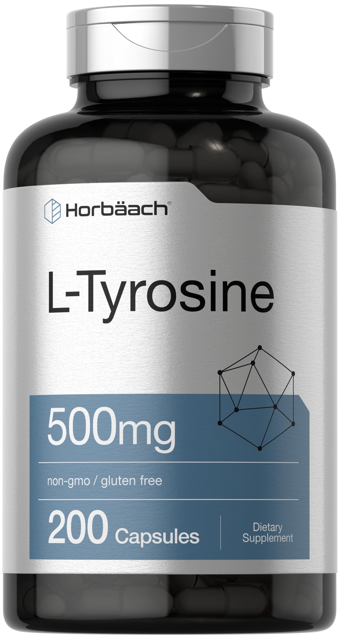 Foto 2 pulgar | Suplemento Cápsulas de Horbäach de L-tirosina 500 Mg - Venta Internacional