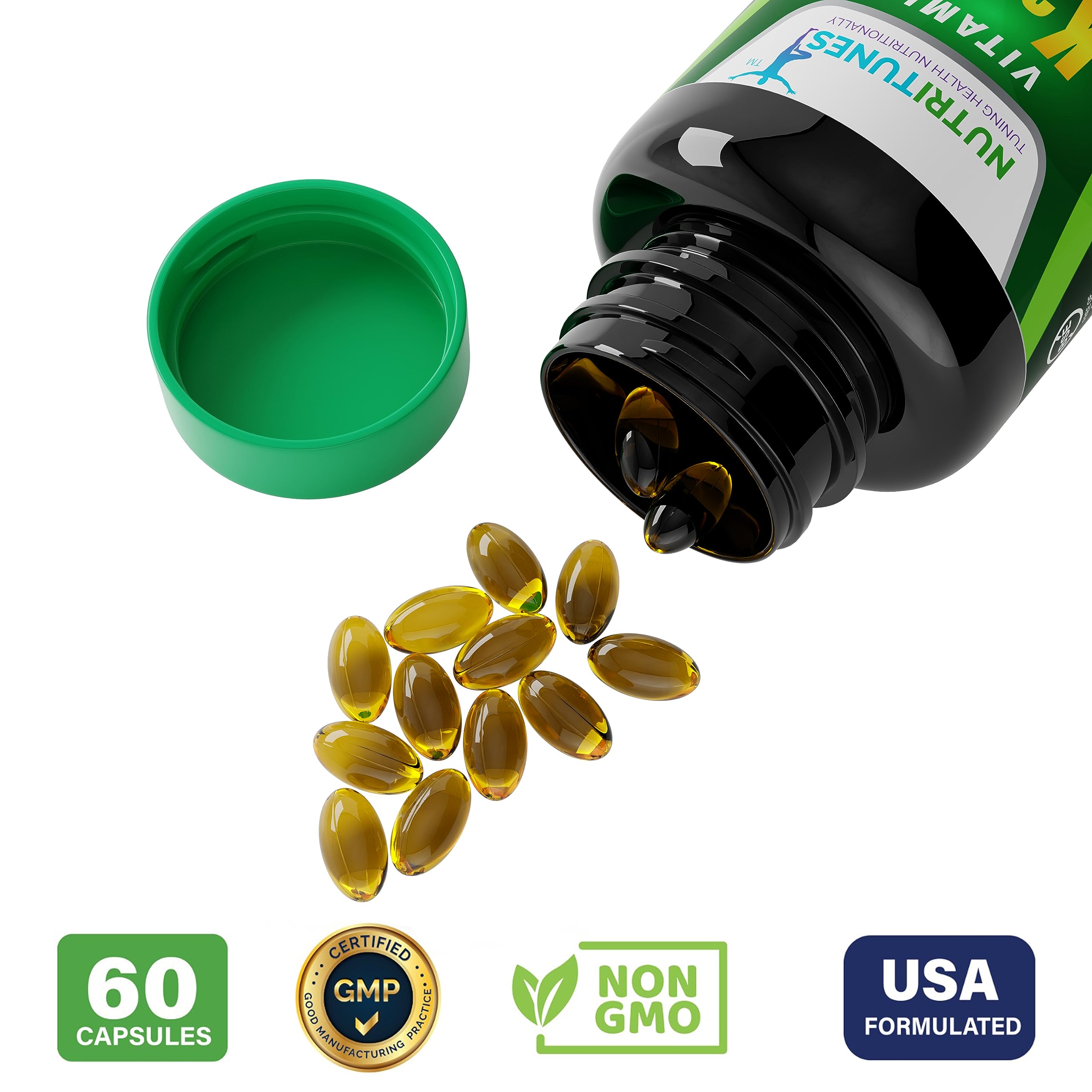 Foto 5 pulgar | Suplemento Nutritunes de Vitamina K2 + D3 5000 Ui 120 Cápsulas - Venta Internacional