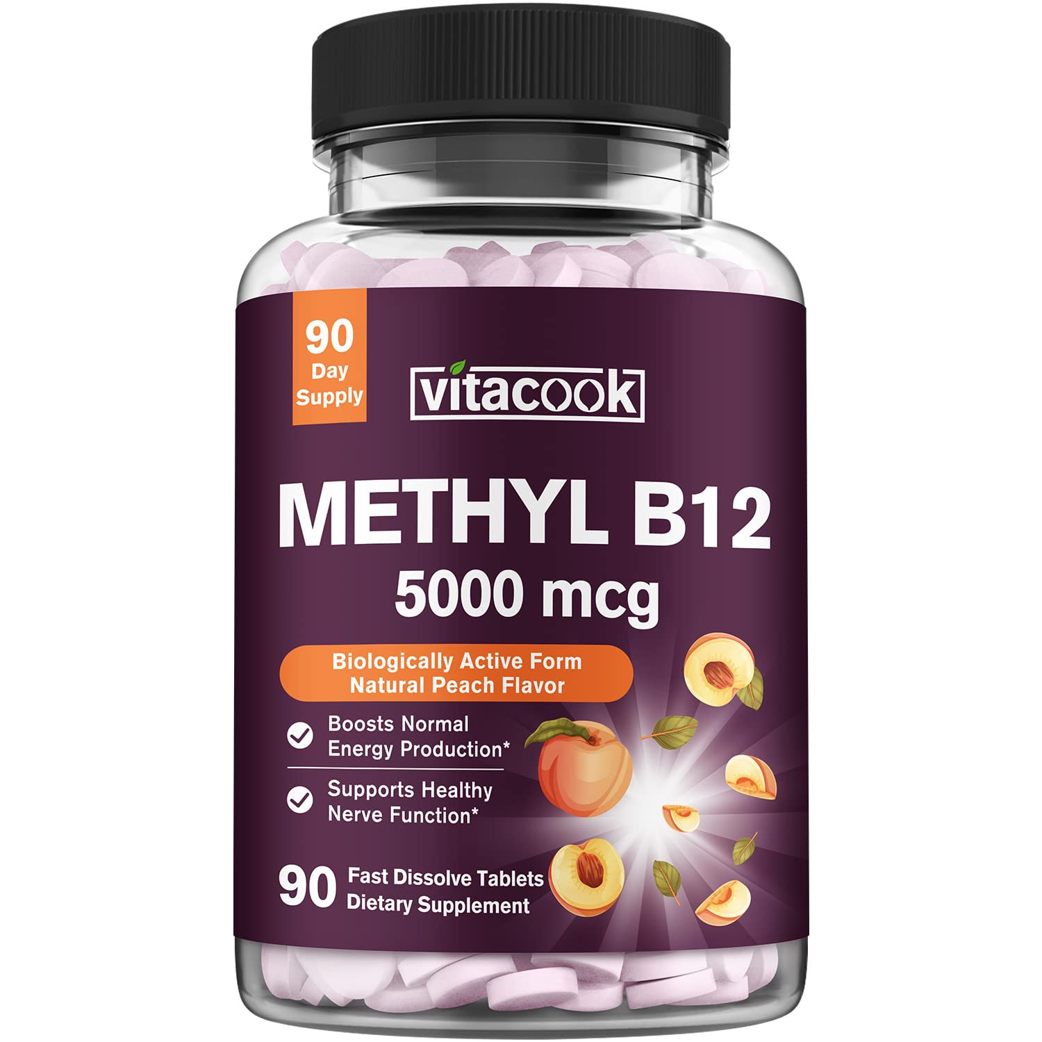 Foto 2 pulgar | Suplemento Vitacook Vitamina B12 Metilcobalamina 90 Tabletas - Venta Internacional