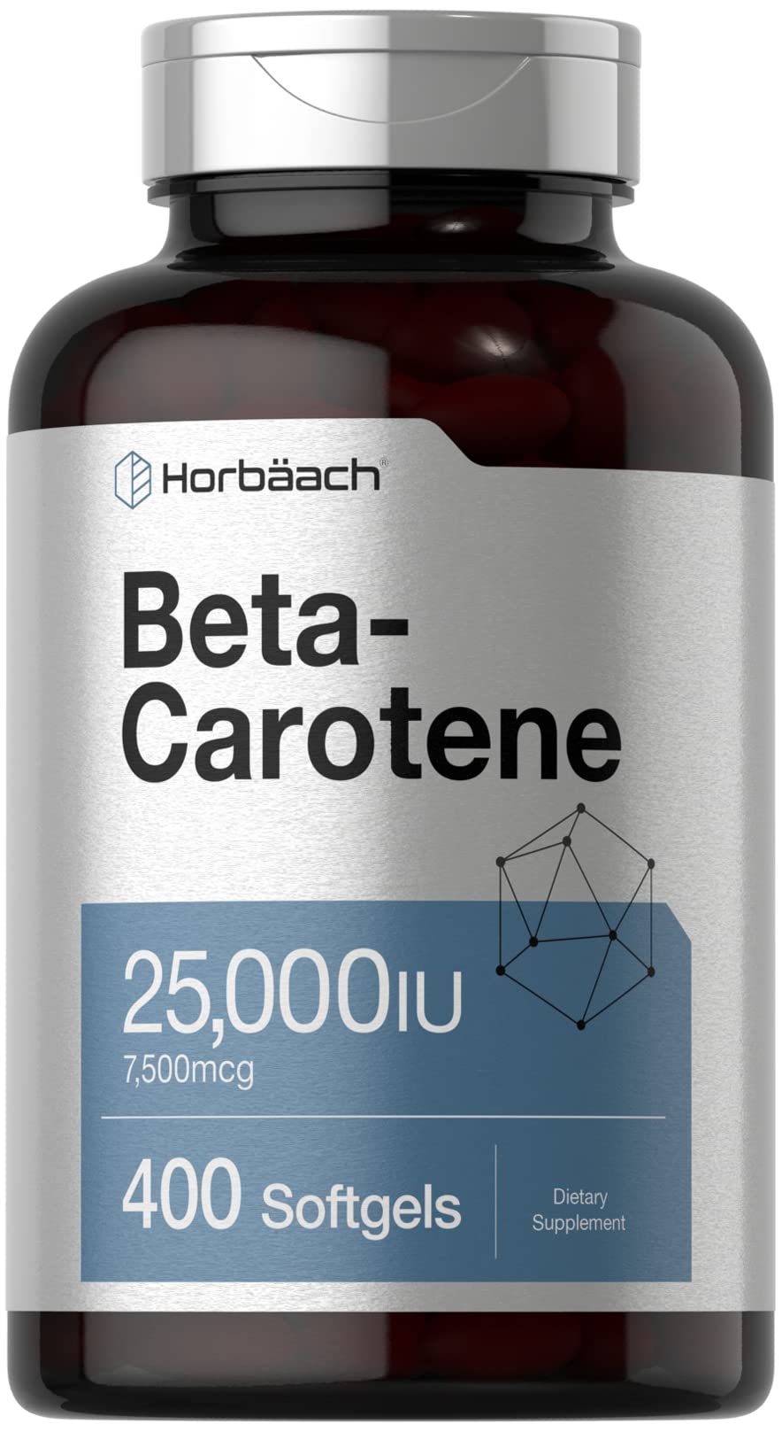 Foto 2 pulgar | Suplemento Horbäach Beta Caroteno 25 000 Ui 400 Softgels - Venta Internacional