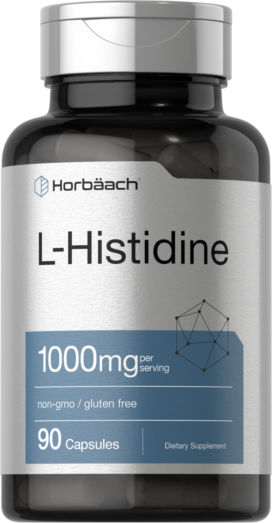 Foto 2 pulgar | Suplemento Horbäach L-histidina 1000 Mg 90 Cápsulas - Venta Internacional