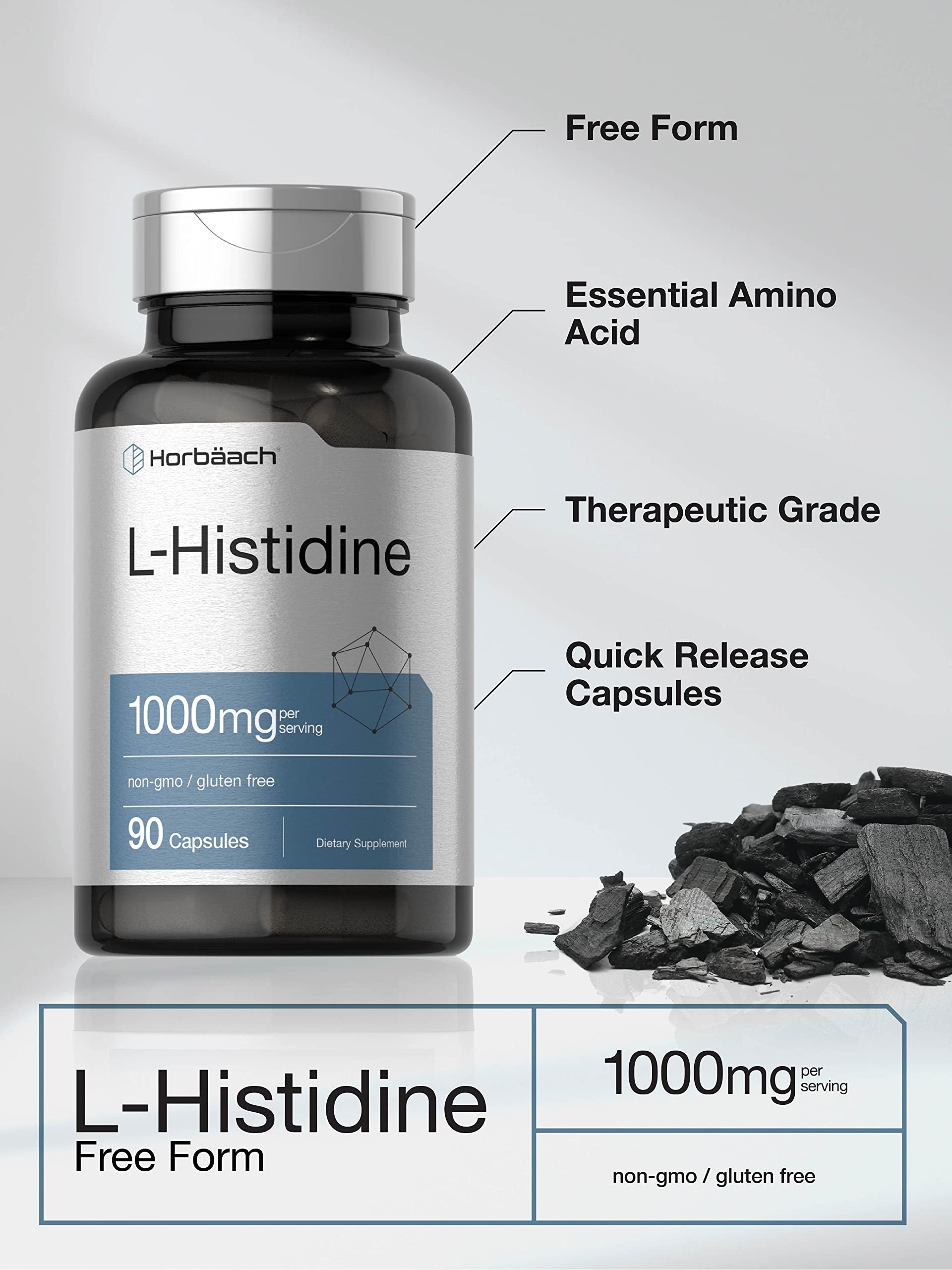 Foto 4 pulgar | Suplemento Horbäach L-histidina 1000 Mg 90 Cápsulas - Venta Internacional