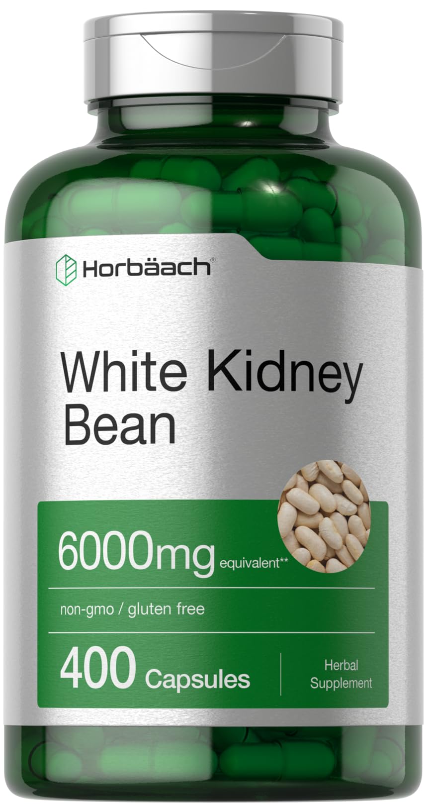 Suplemento Horbaach Extracto de Alubia Blanca 6000 mg 400 Cápsulas - Venta Internacional