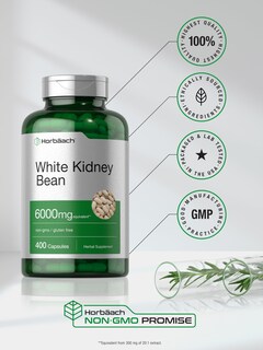 Foto 6 | Suplemento Horbaach Extracto de Alubia Blanca 6000 mg 400 Cápsulas - Venta Internacional