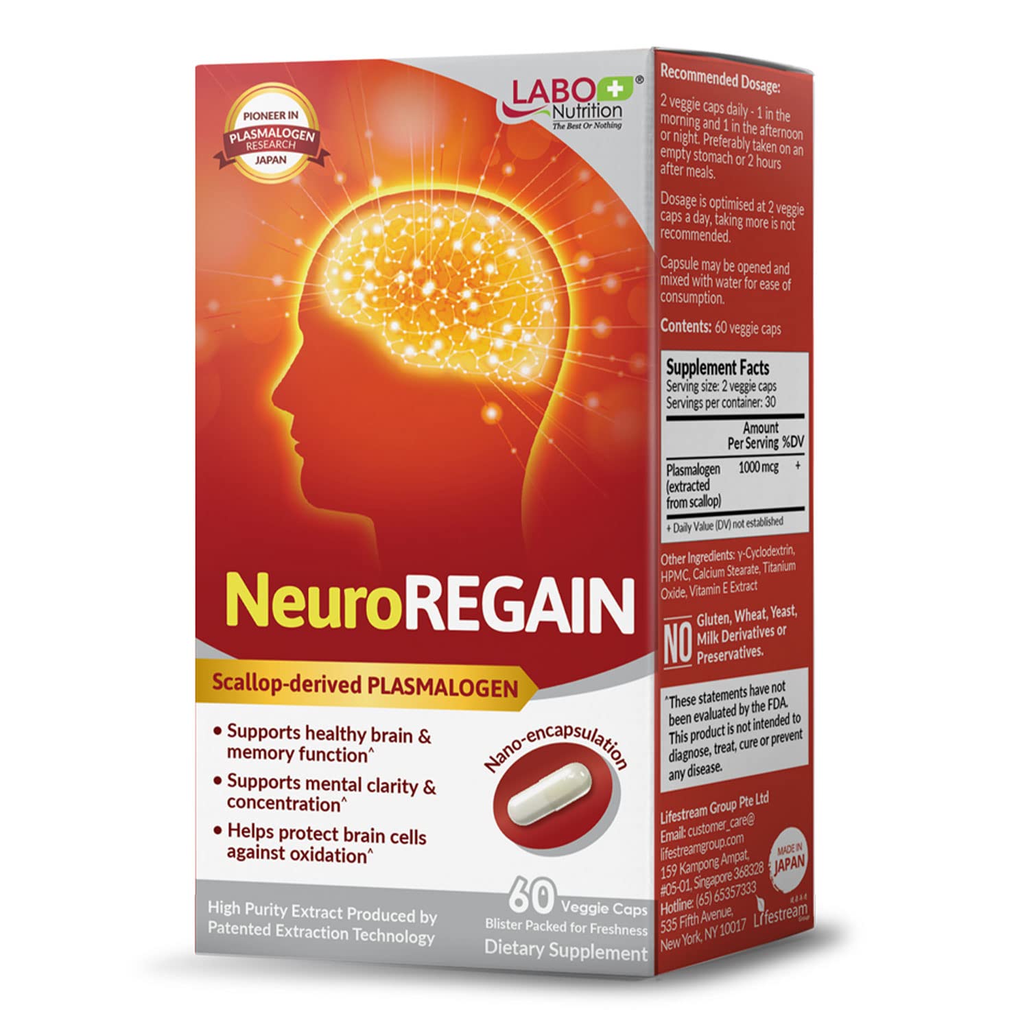 Foto 2 pulgar | Suplemento Labo Nutrition Plasmalógeno Derivado de Vieiras Neuroregain  - Venta Internacional