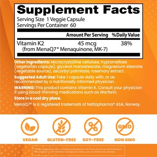 Foto 2 | Suplemento Doctor's Best Natural Vitamina K2 Mk-7 60 Comprimidos - Venta Internacional